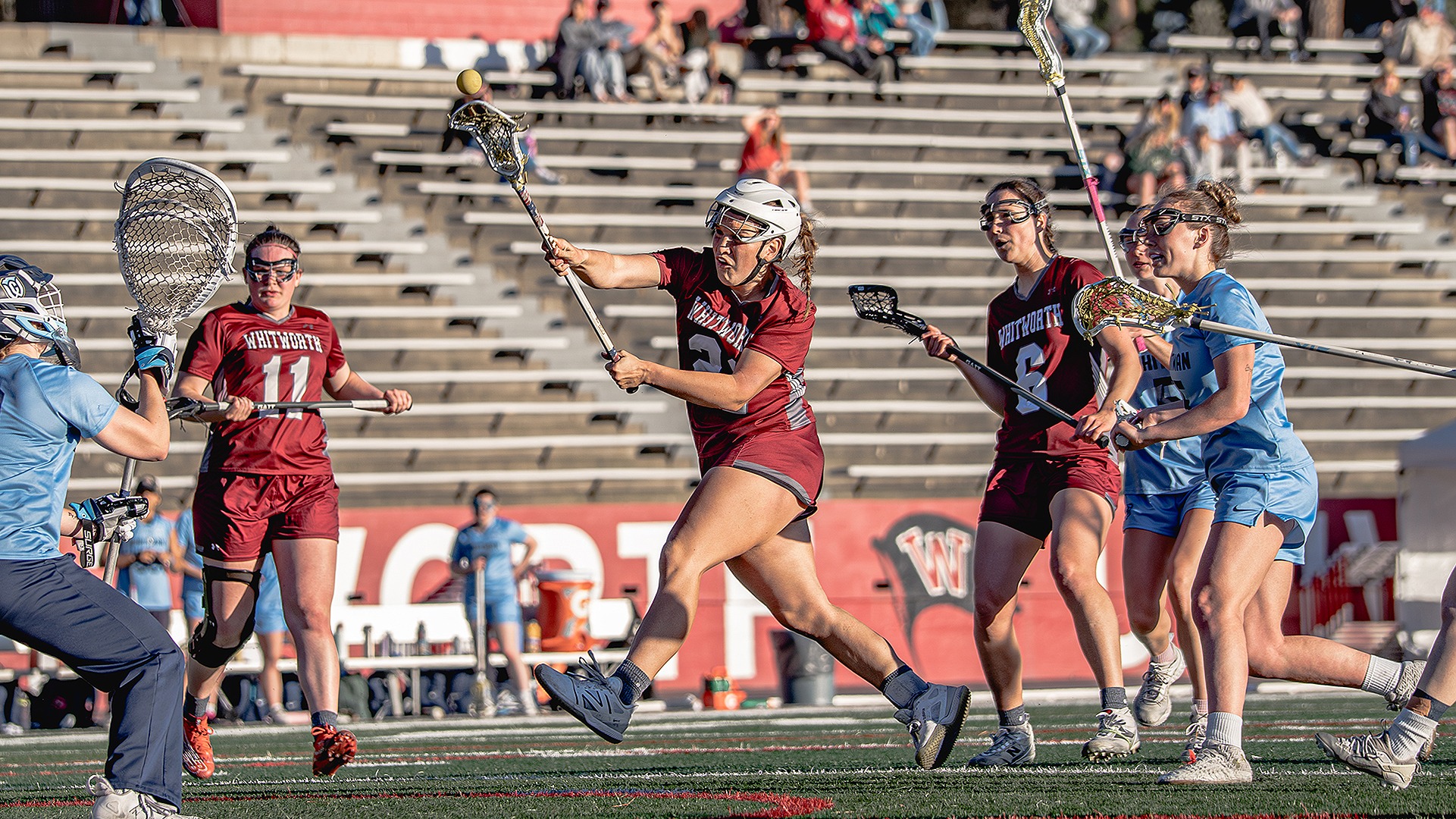 Campbell Vincent unleashes a shot vs. Whitman 2026