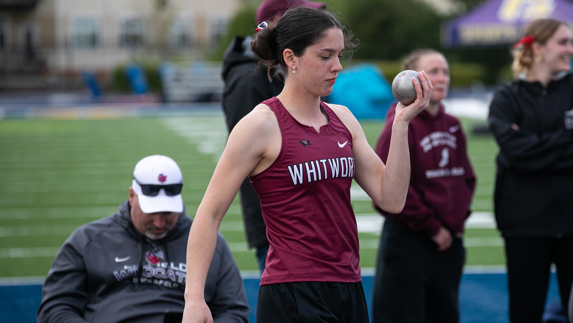 Emily Brown had the mark in the heptathlon shot put at the NWC Multis 2026