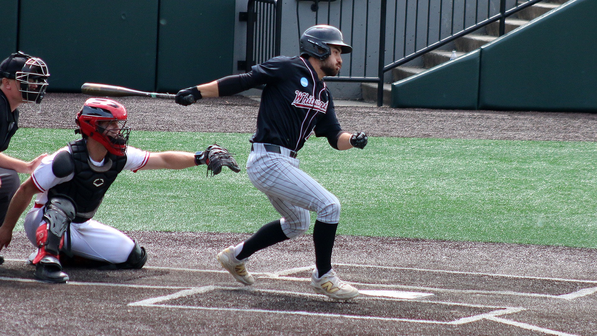 Austin Paul delivers a two-run single in the first inning vs. Montclair St. at the 2026 NCAA Baseball Regional