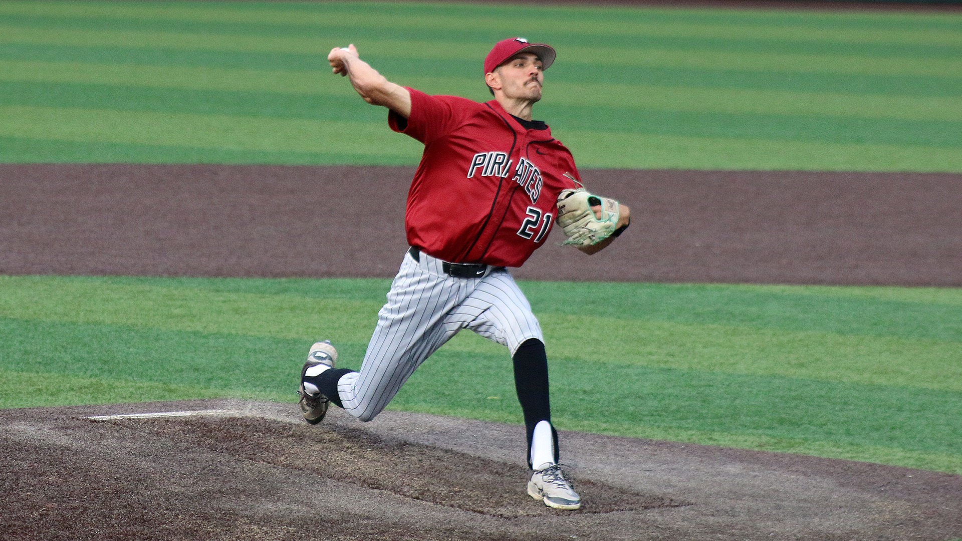 AJ Woodward delivered seven strong innings in an elimination game vs. Montclair State at NCAA baseball regional 2026