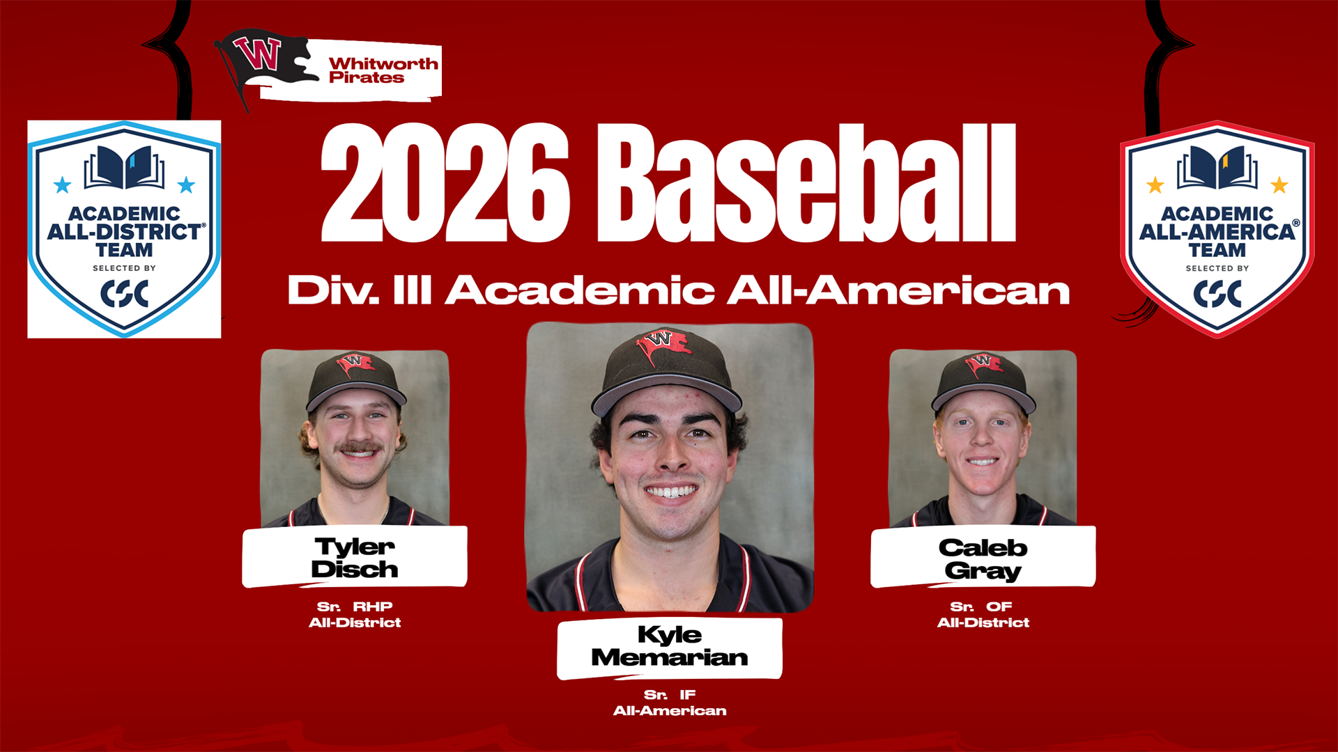 Baseball CSC Academic Awards 2026