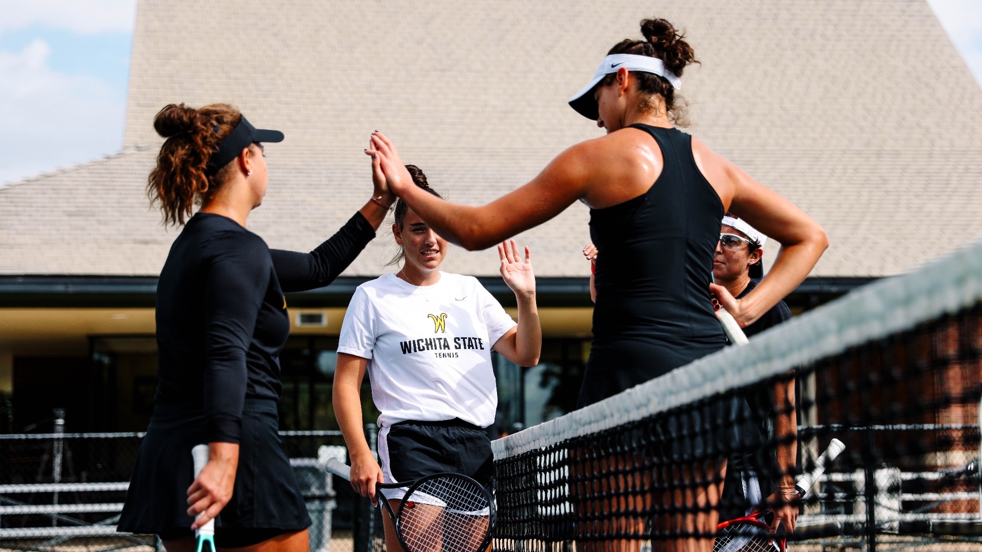 Team High-Five at the Net