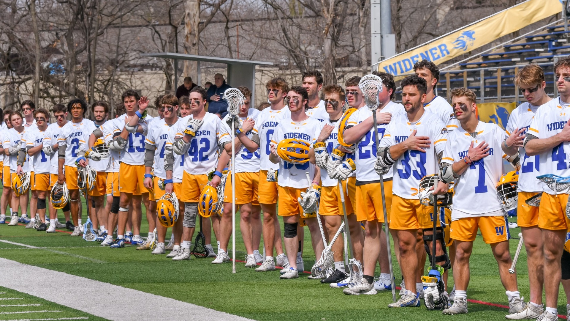 Men's Lacrosse Team Lineup 2025 vs Western New England