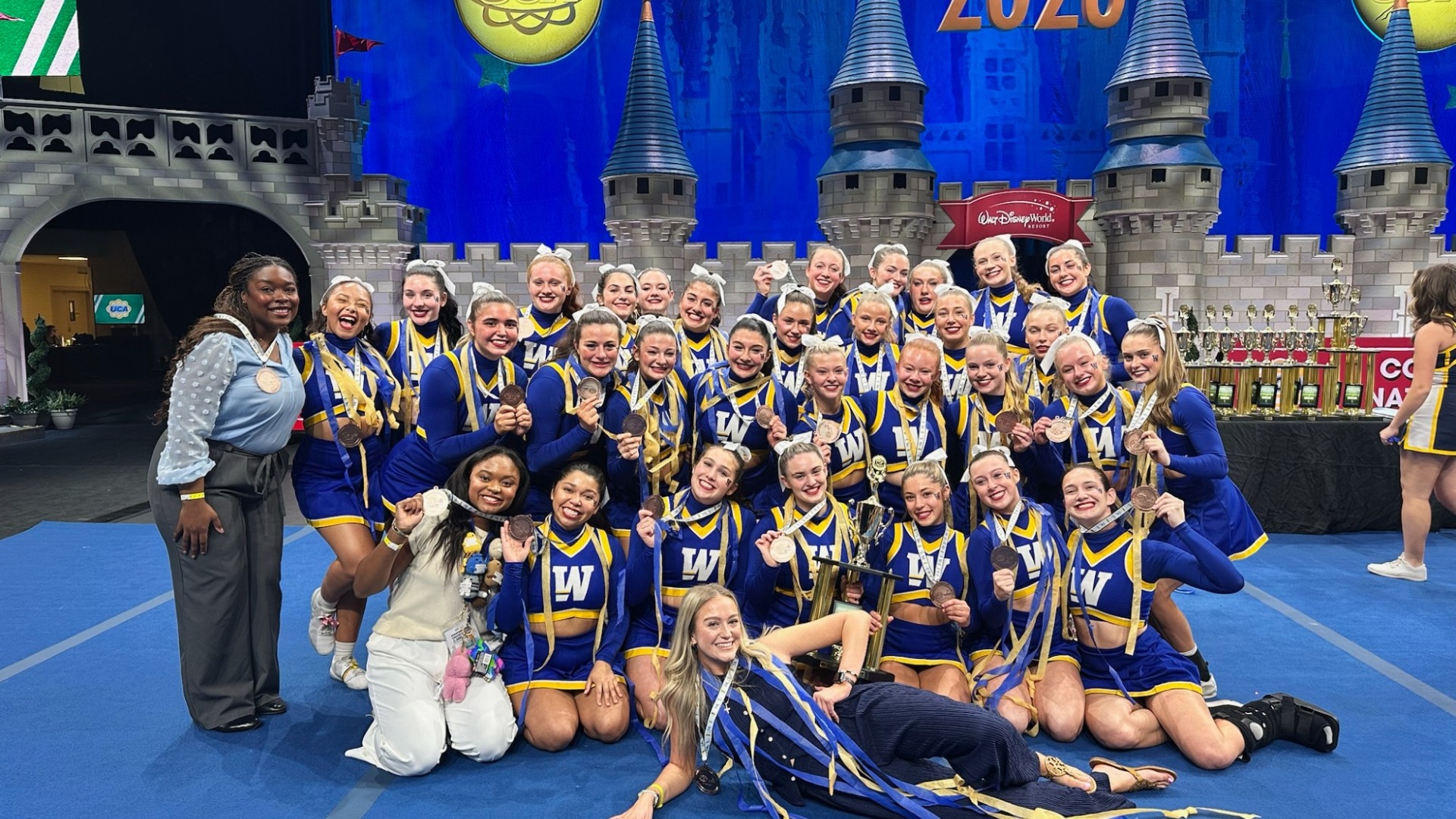 2026 Widener Cheerleading Group Photo at UCA Nationals