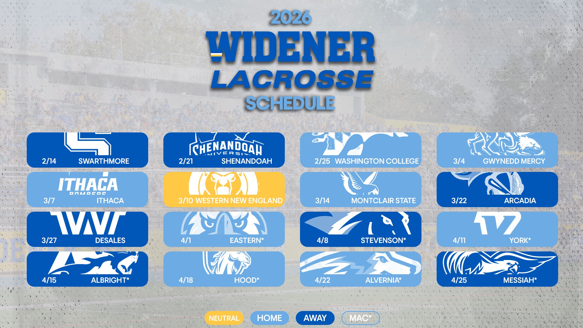 2026 Men's Lacrosse Schedule Graphic