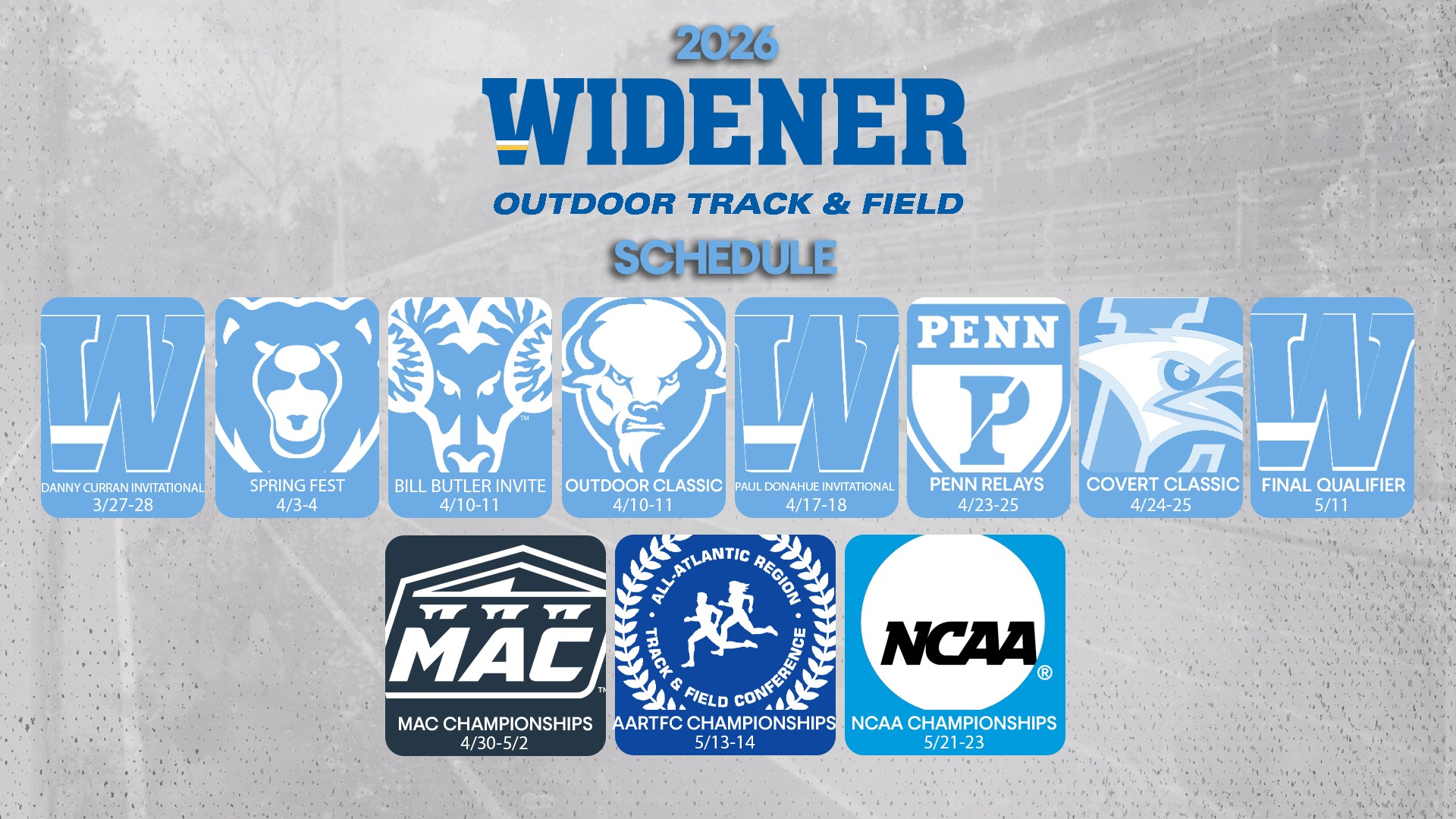 2026 Outdoor Track & Field Schedule Graphic