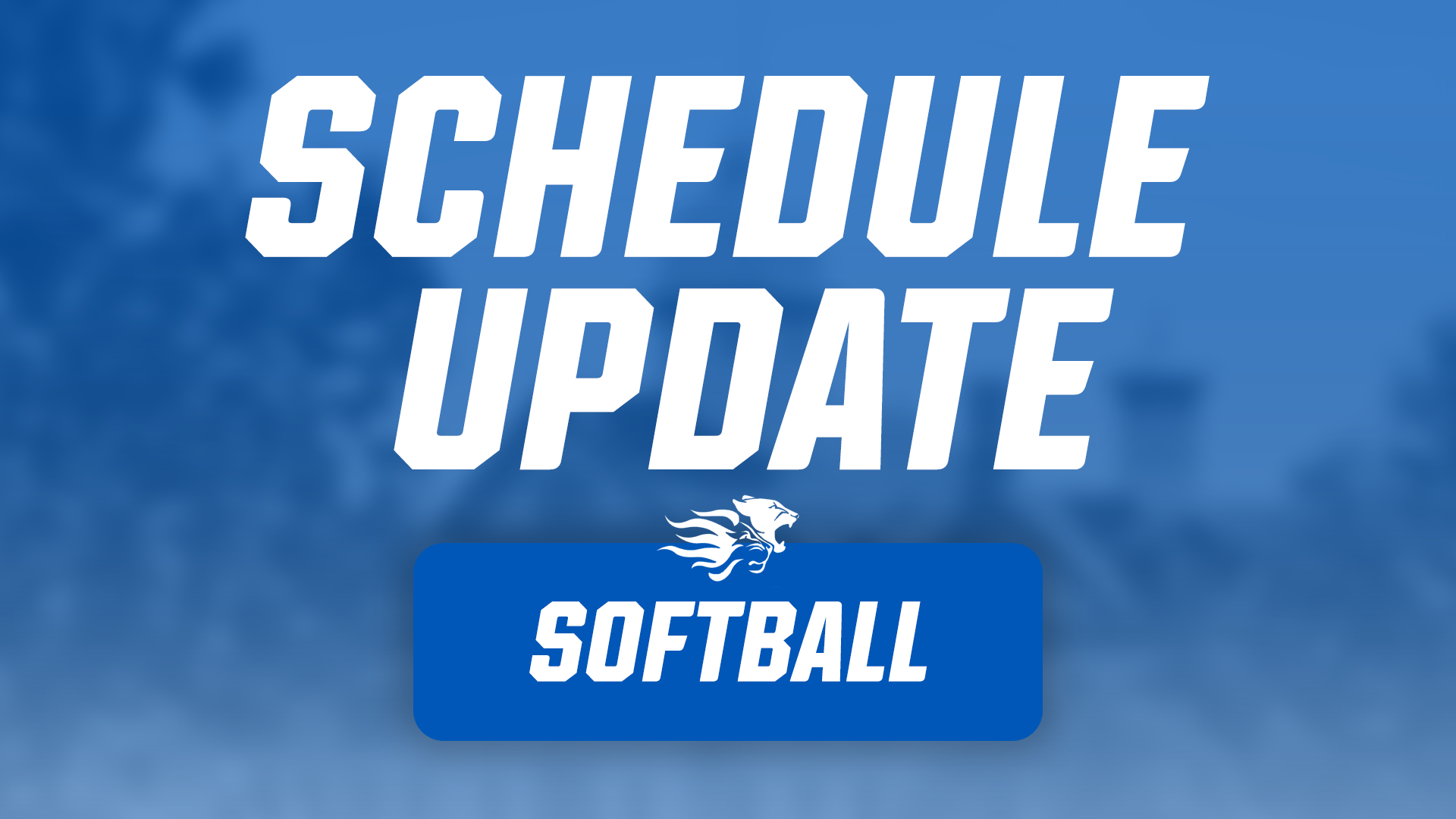 2026 Softball Schedule Update