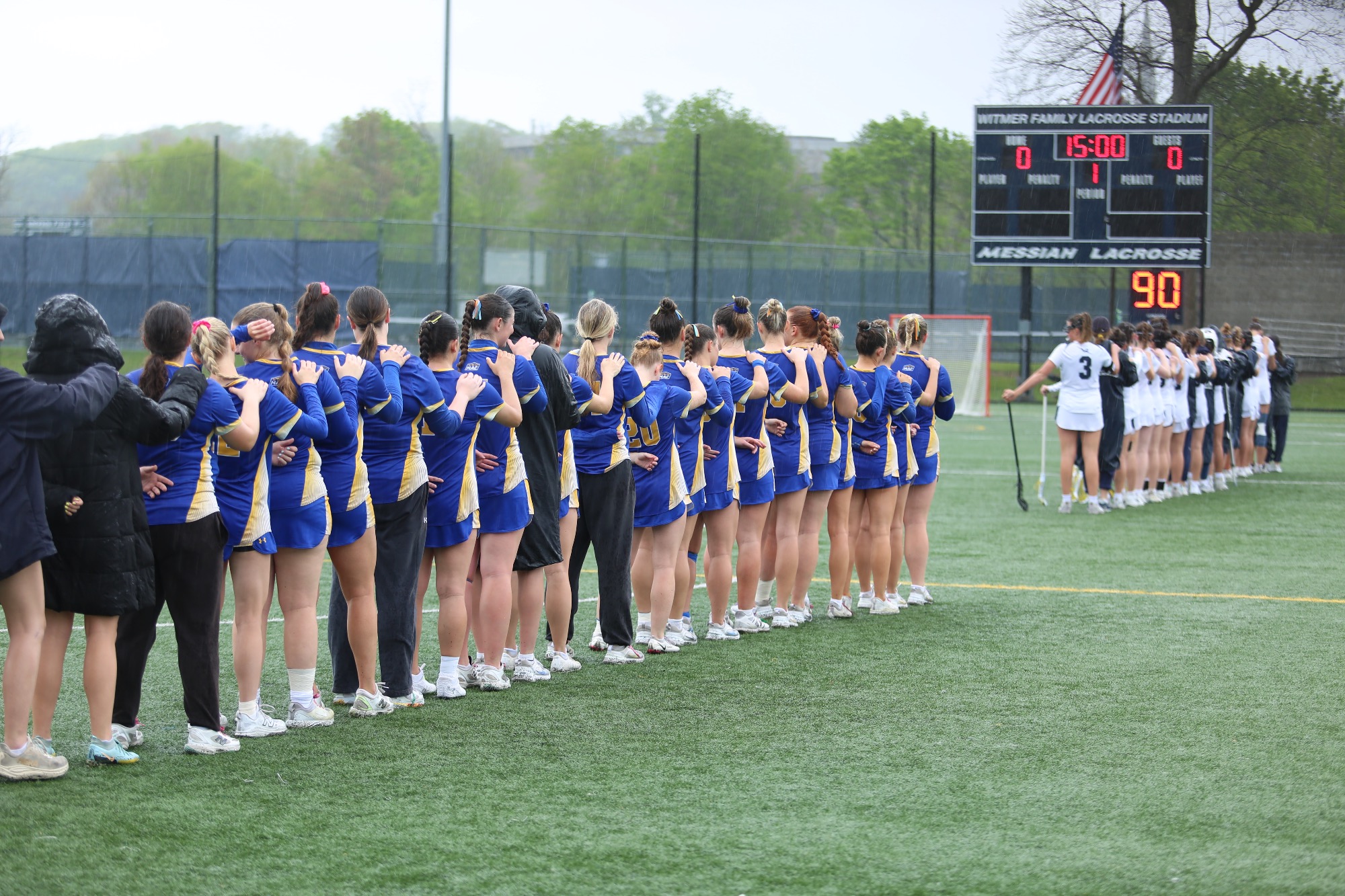 WLAX Team National Anthem Lineup 2026 vs Messiah Semifinal