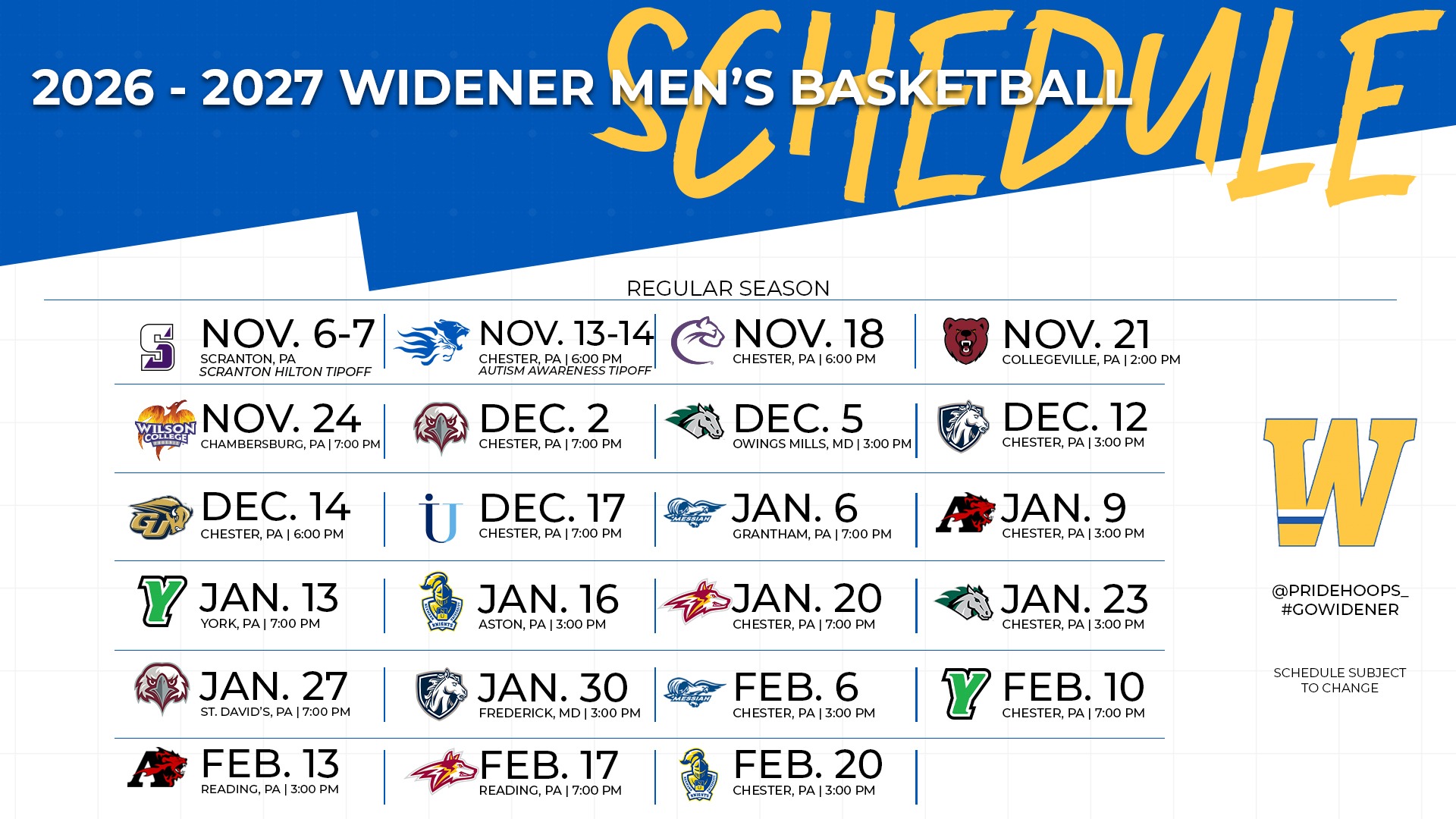 2026-27 Men's Basketball Schedule Graphic