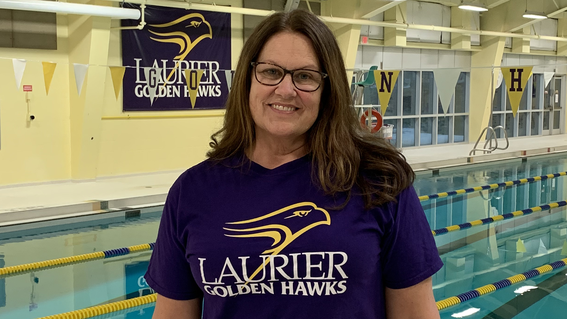 Laurier swimming head coach Cathy Pardy