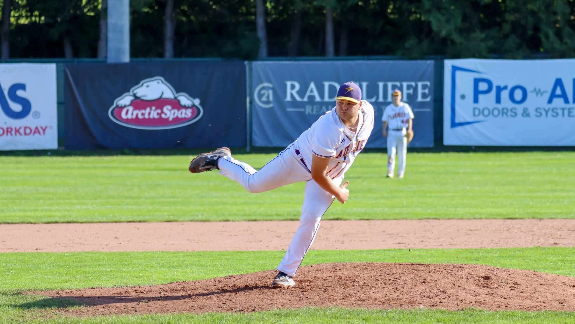 Tyler Kaal delivers a pitch against Western.