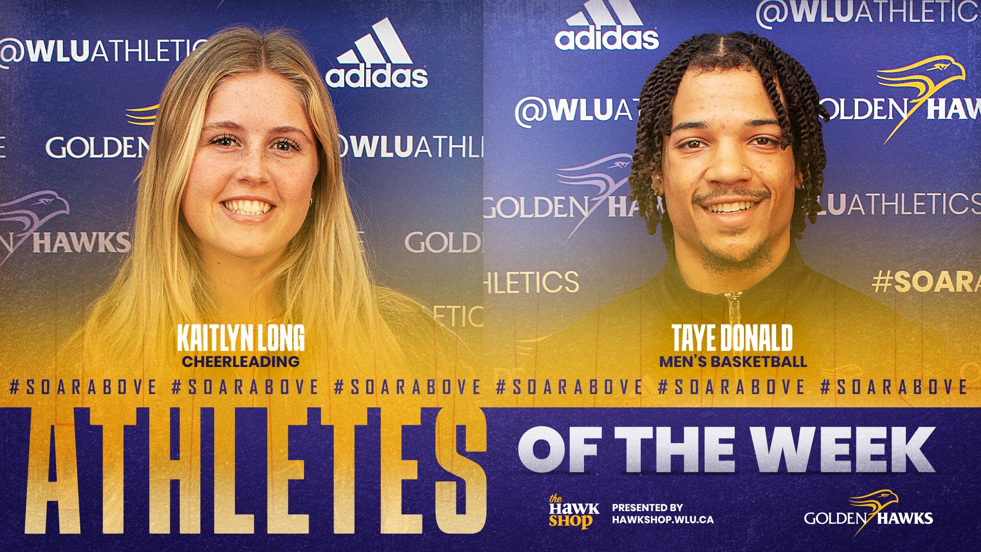 Kaitlyn Long and Taye Donald named Laurier Athletes of the Week.