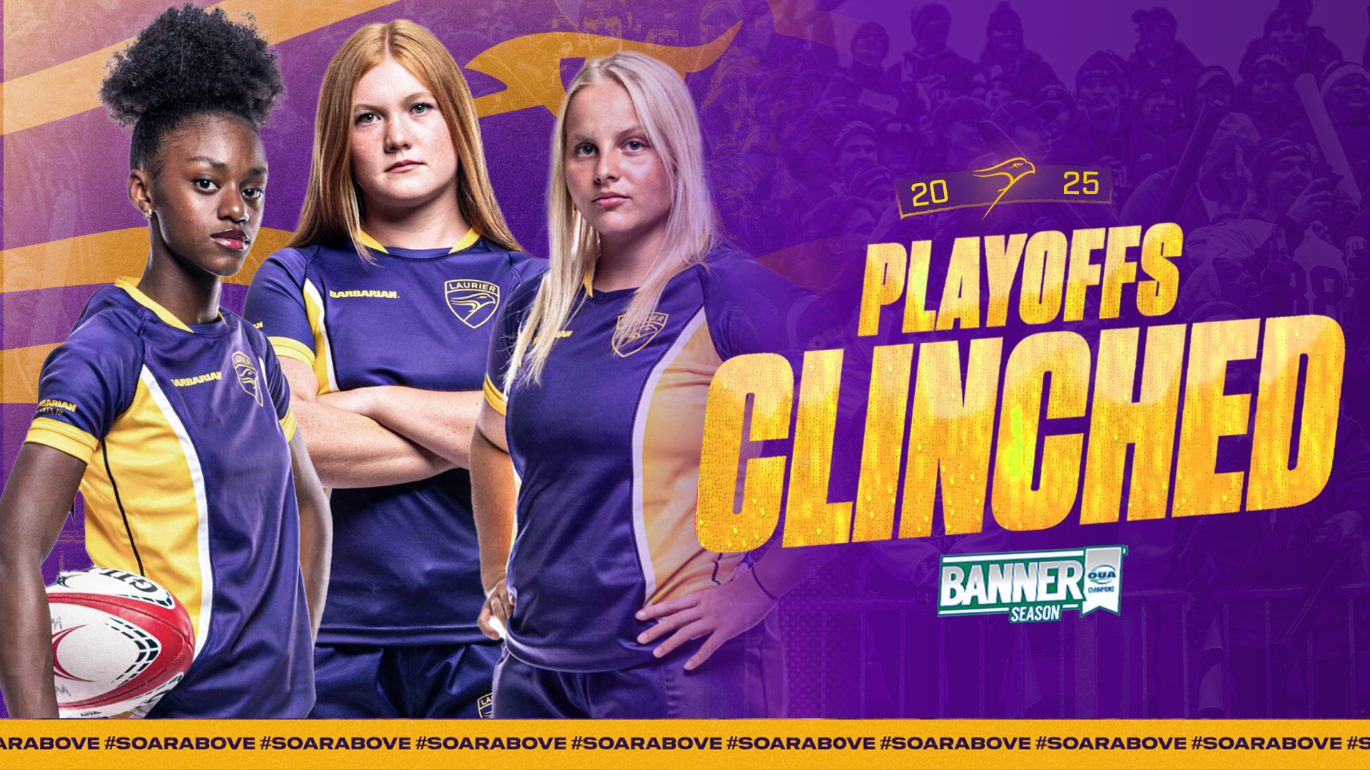 Laurier women's rugby clinched graphic