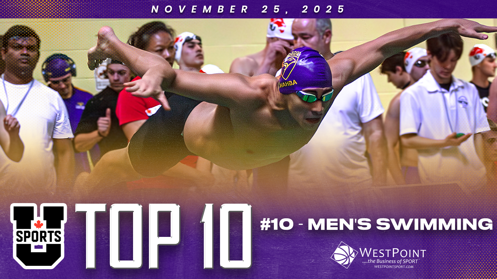 Men's swimming ranked #10 in U SPORTS top 10