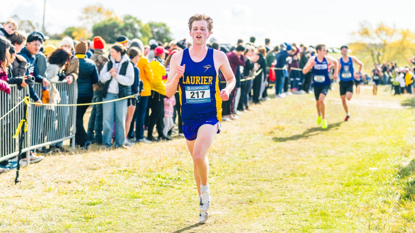 Ian Young finishes his race at the OUA cross country championships
