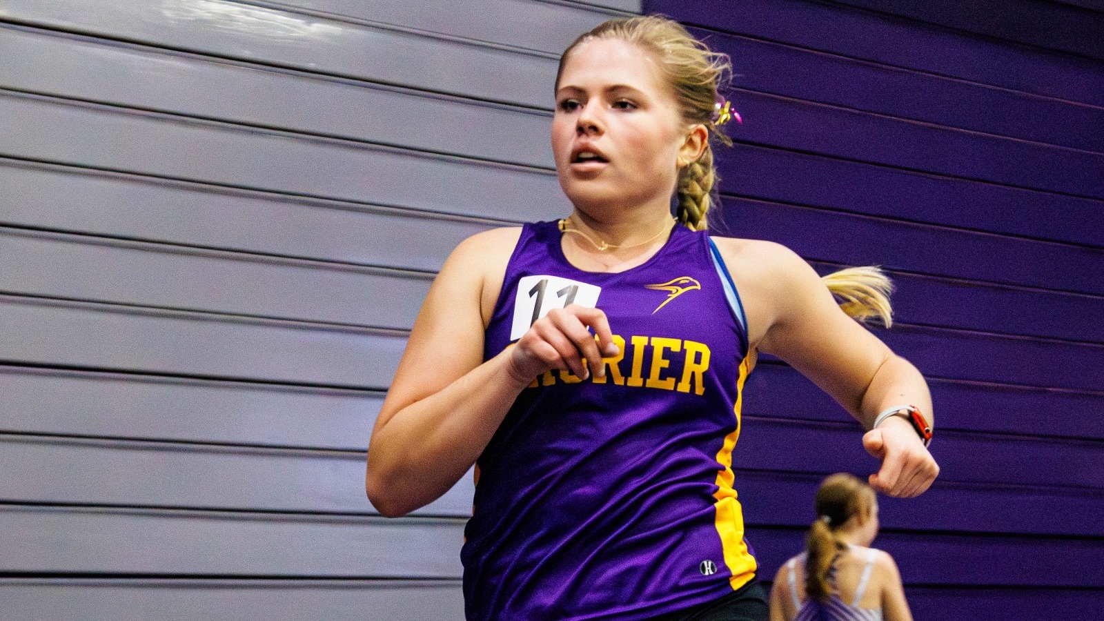 Laurier indoor track sprinter