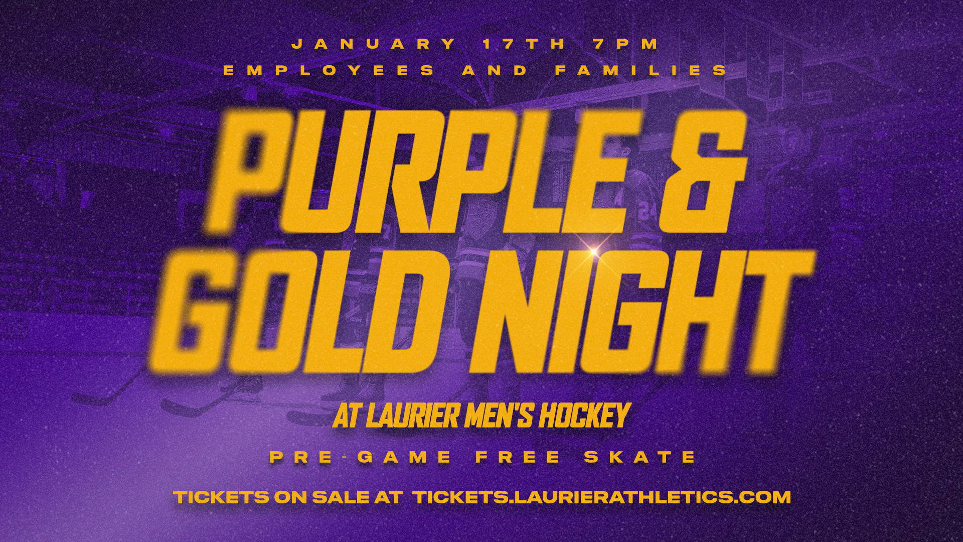 Employees and Families Purple and Gold Night 2026 Graphic