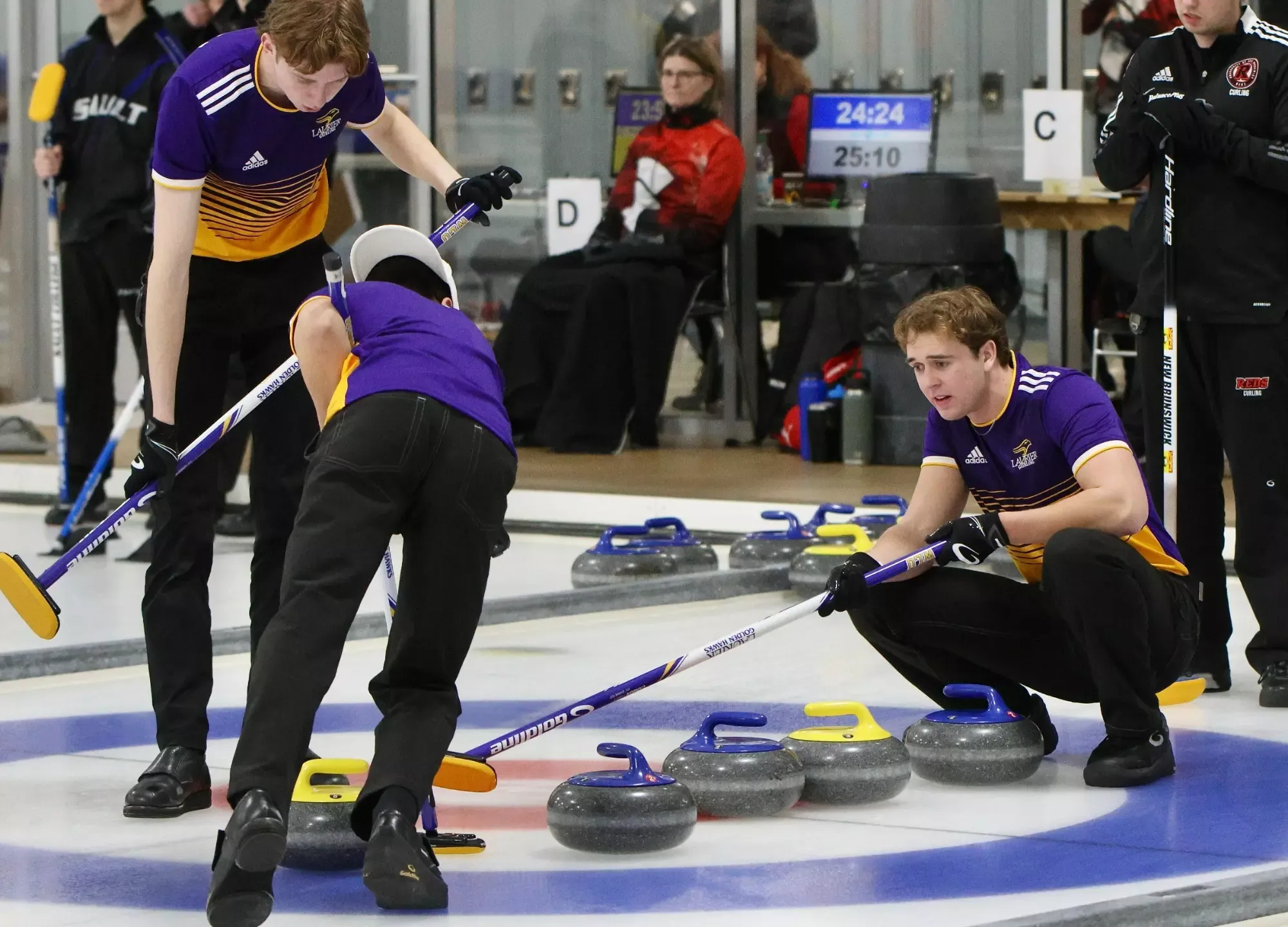 Laurier men's curling play their opening draw at the U SPORTS/Curling Canada University Championships
