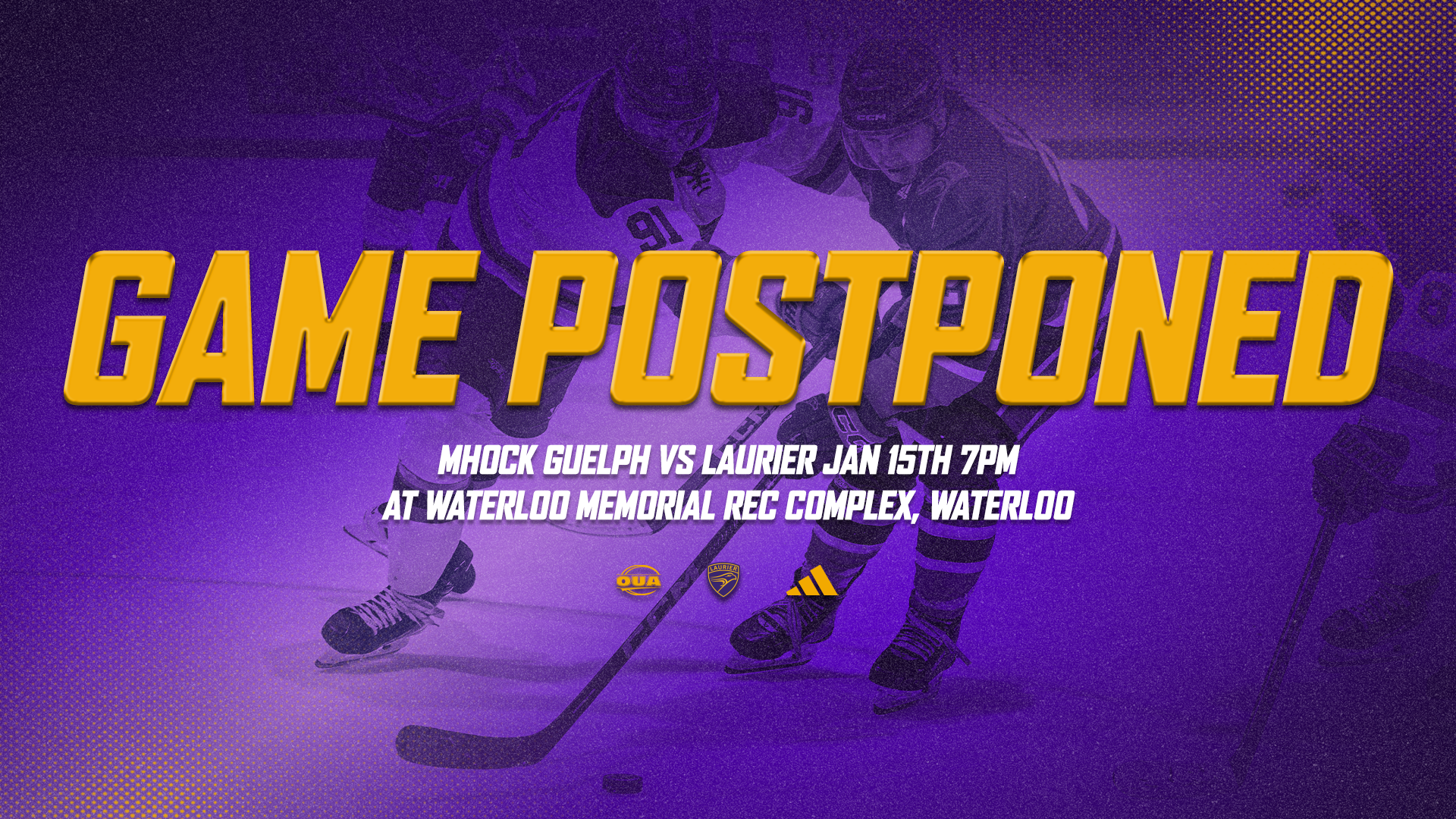 Laurier men's hockey game postponed