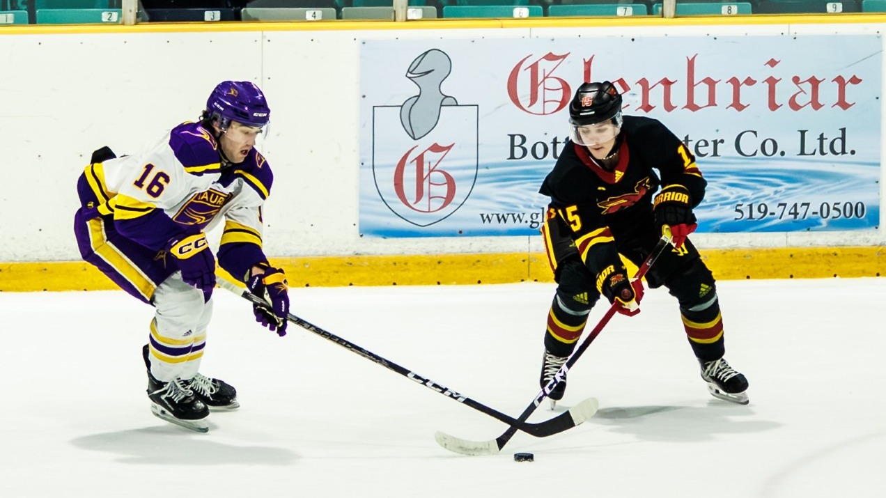 Max-Antoine Melancon reaches for the puck against Guelph
