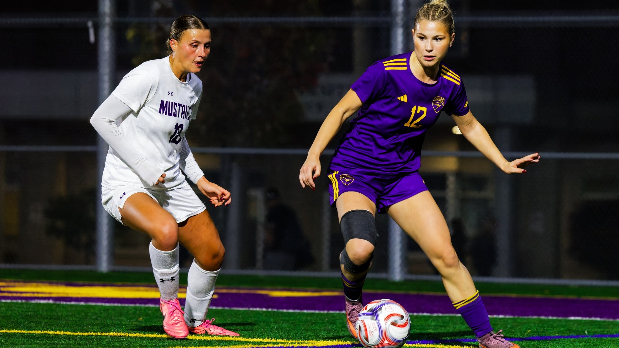 Laurier women's soccer against Western in 2026 OUA playoffs