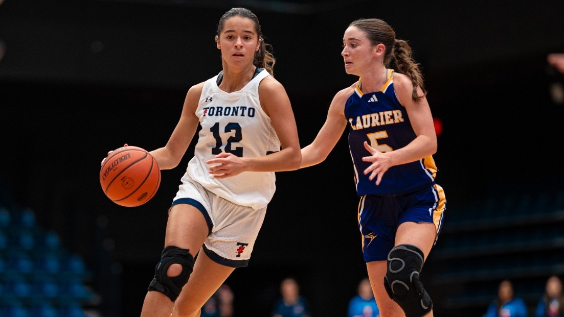 Laurier women's basketball defend against Toronto