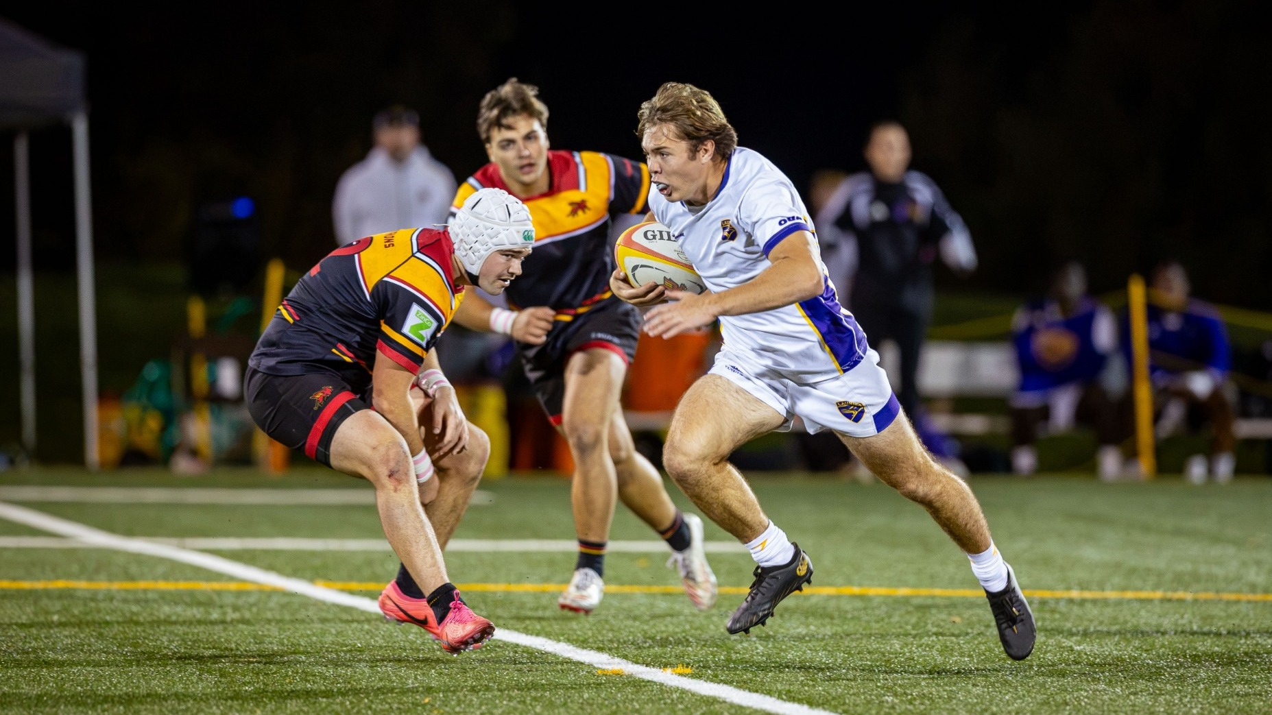 Laurier runs up the pitch against Guelph.