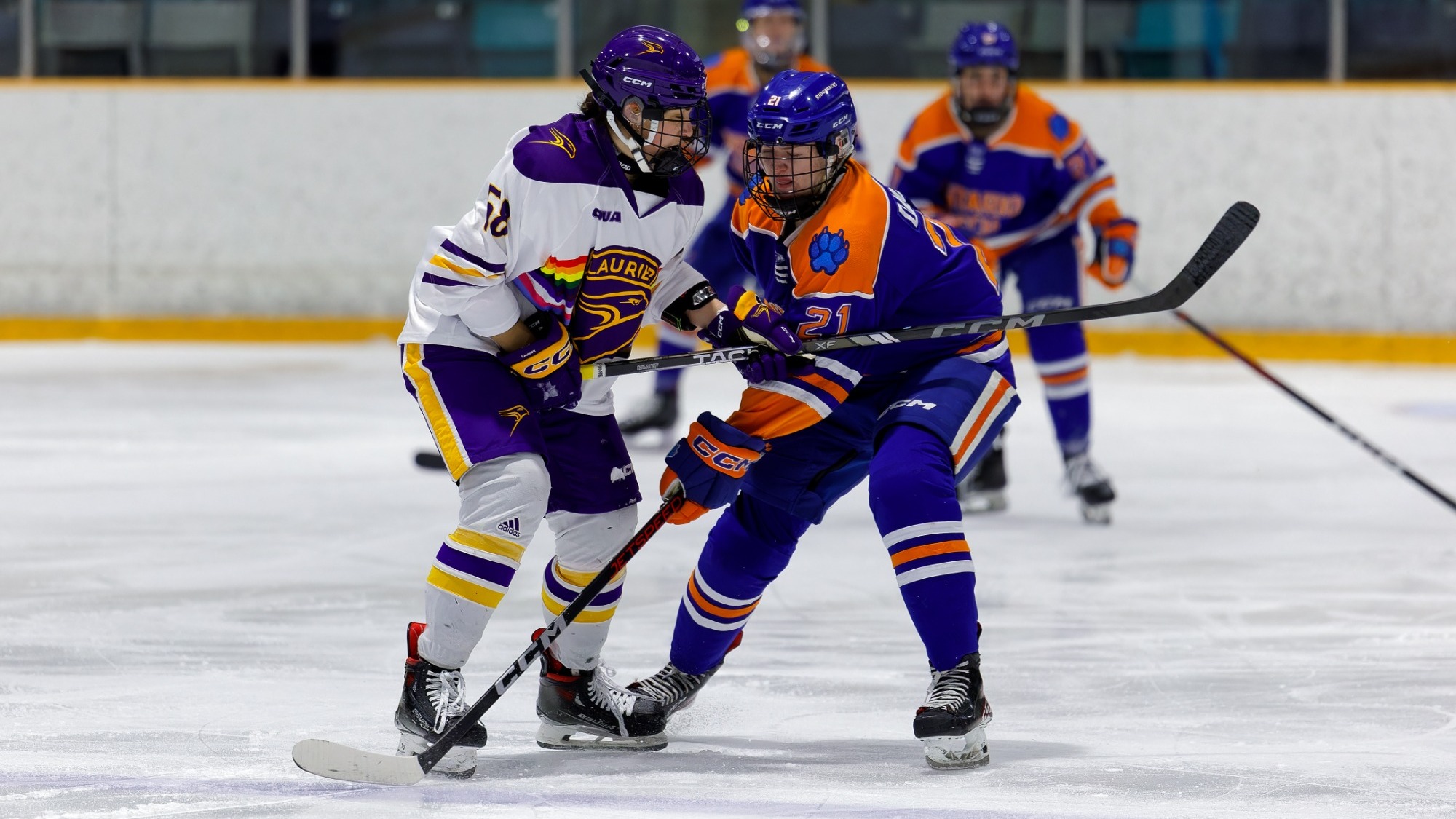 Laurier women's hockey takes on Ontario Tech on Pride Night.