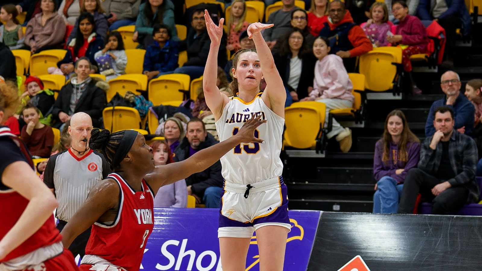 Brittyn Graves takes a shot against York.