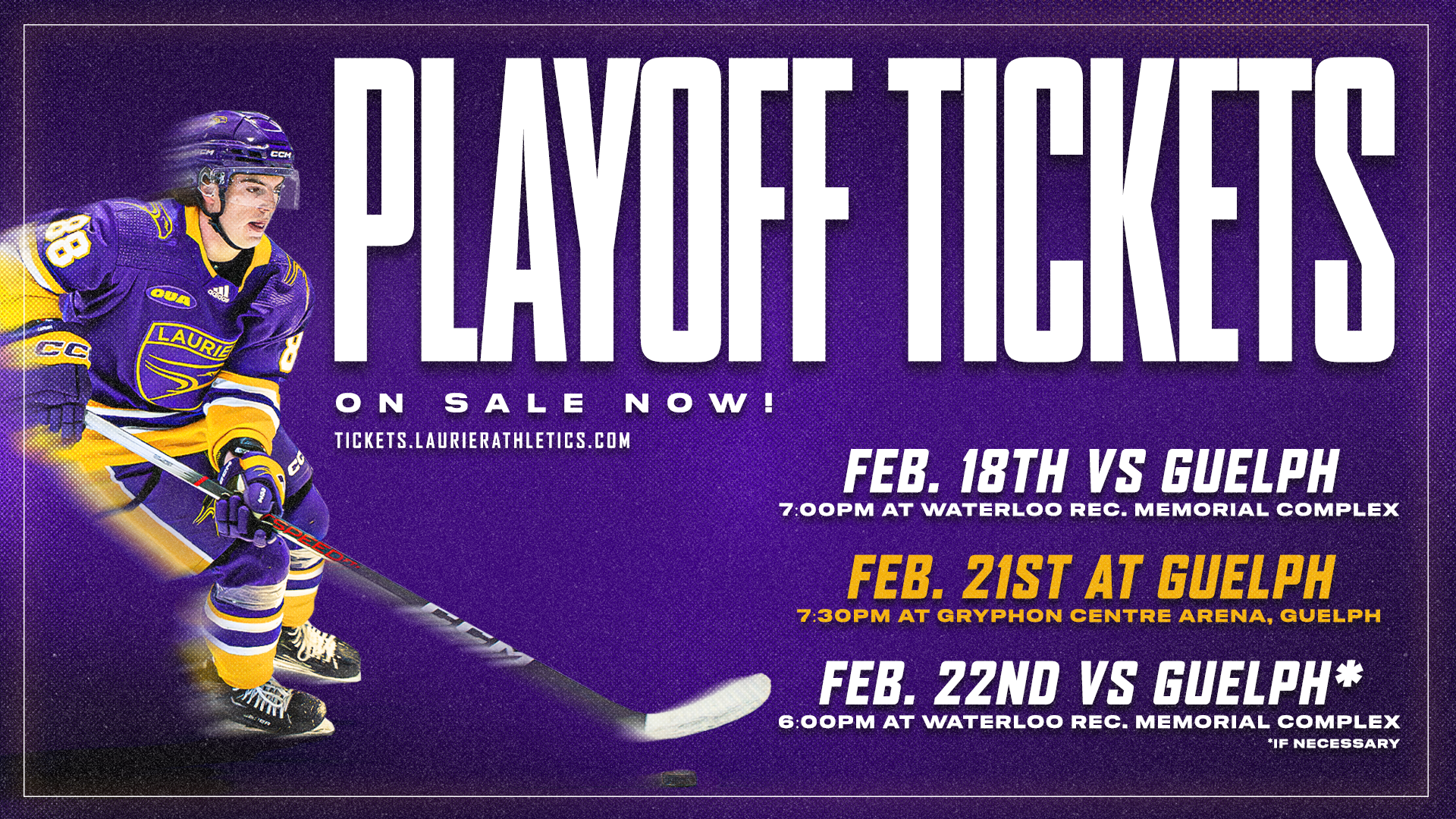 Men's hockey 2026 first round playoff tickets promo