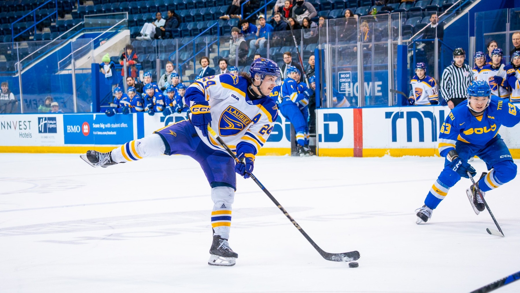 Laurier lets a shot fly against TMU
