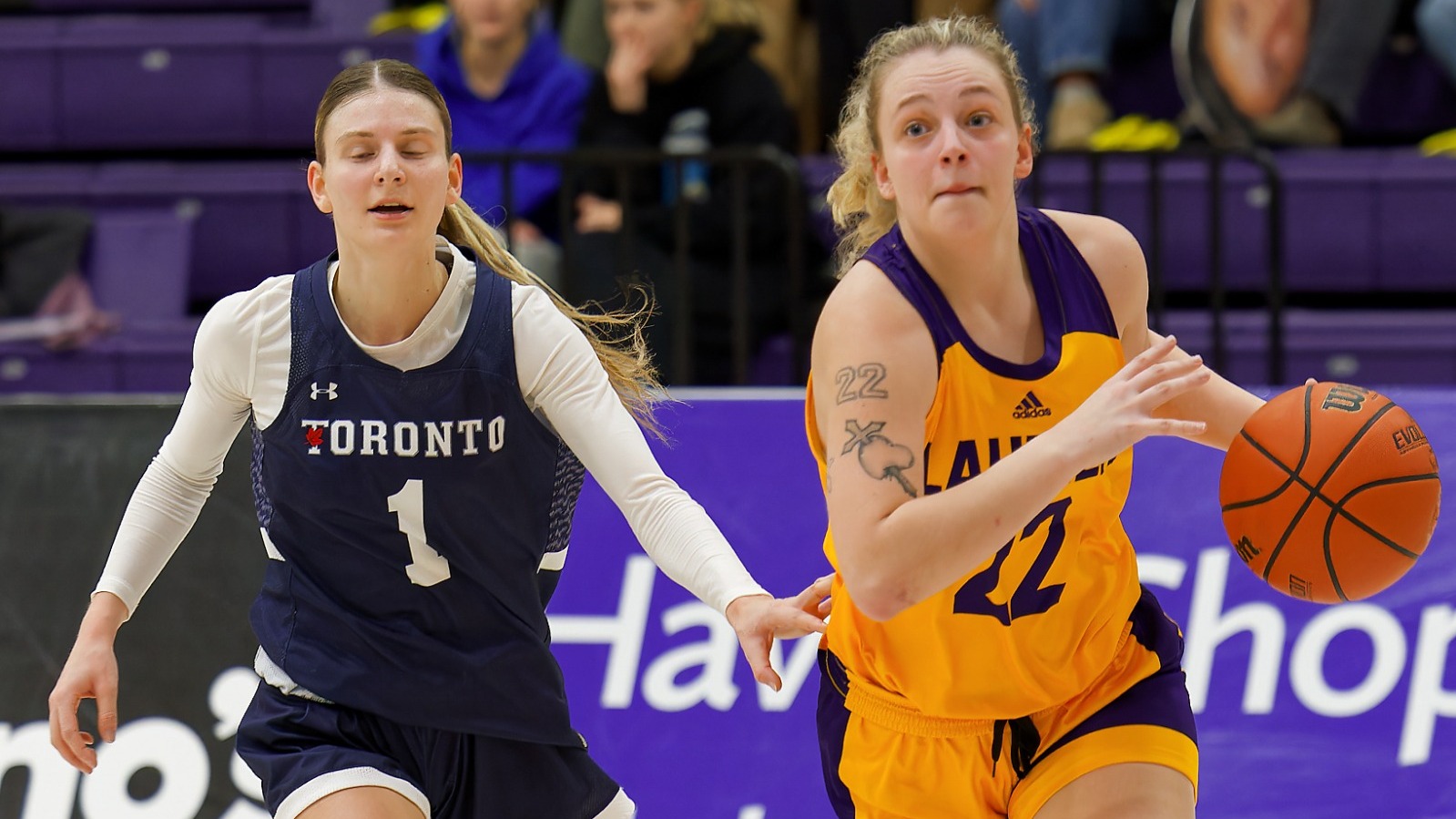 Maya Fuerth gets by a Toronto defender.