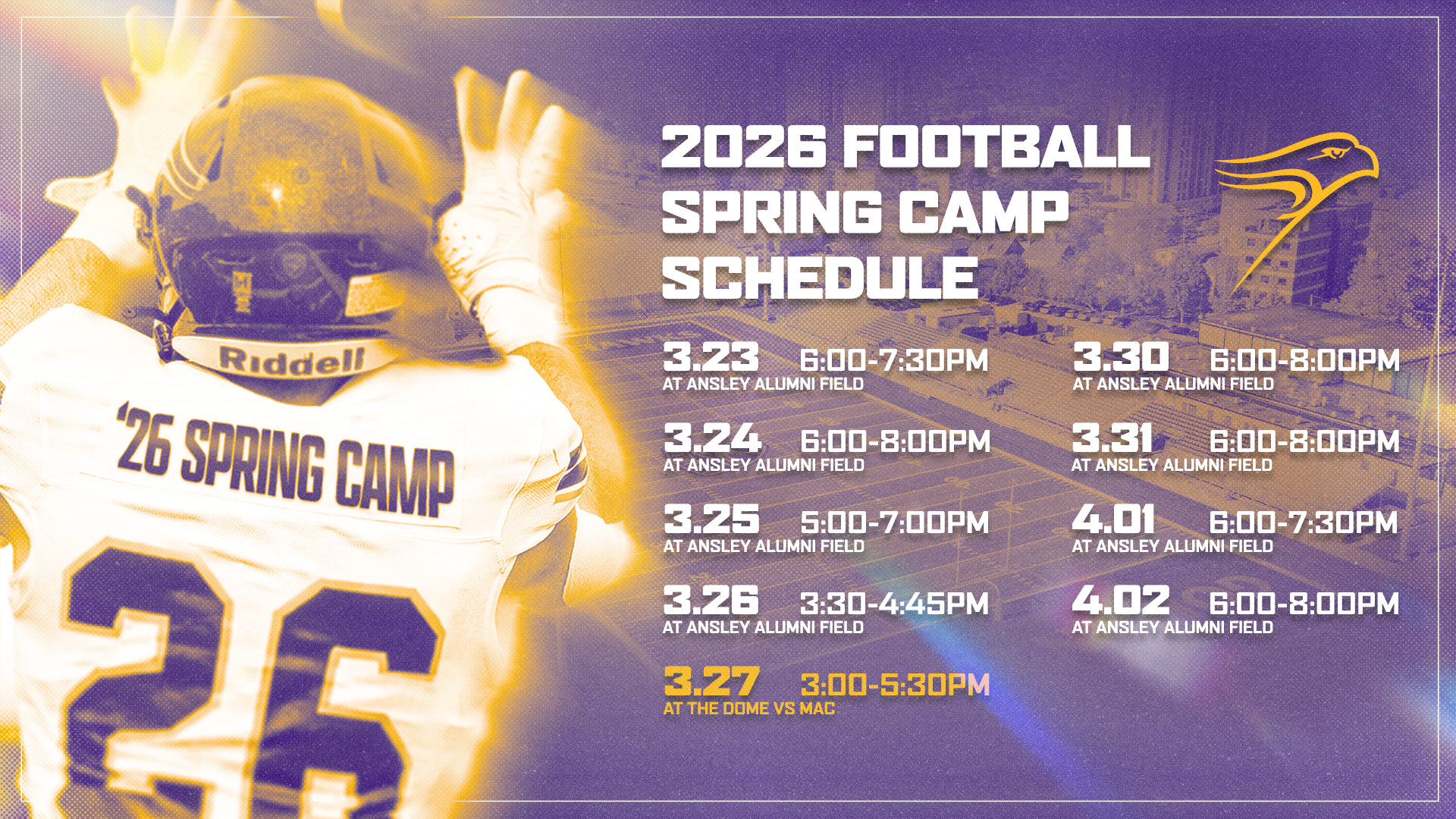 Laurier football 2026 spring camp schedule