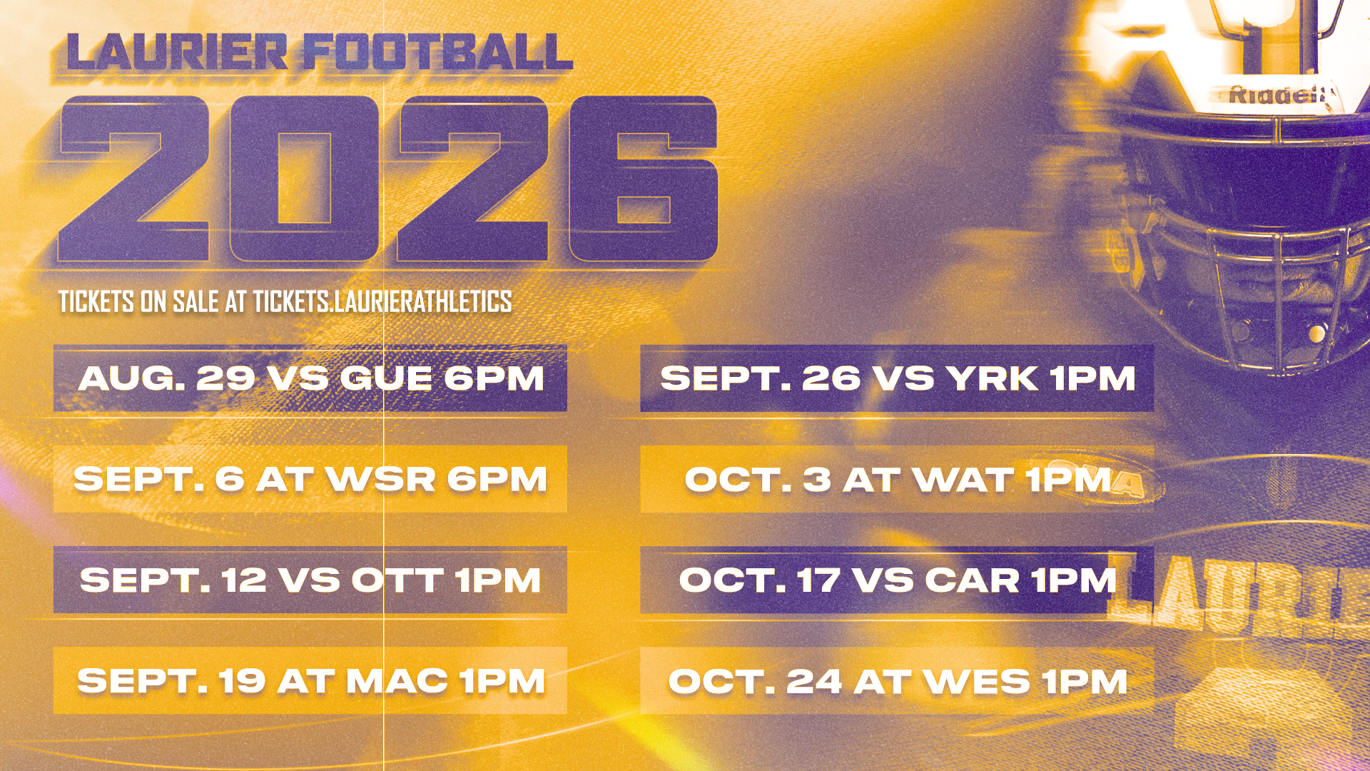 Laurier football 2026 schedule release