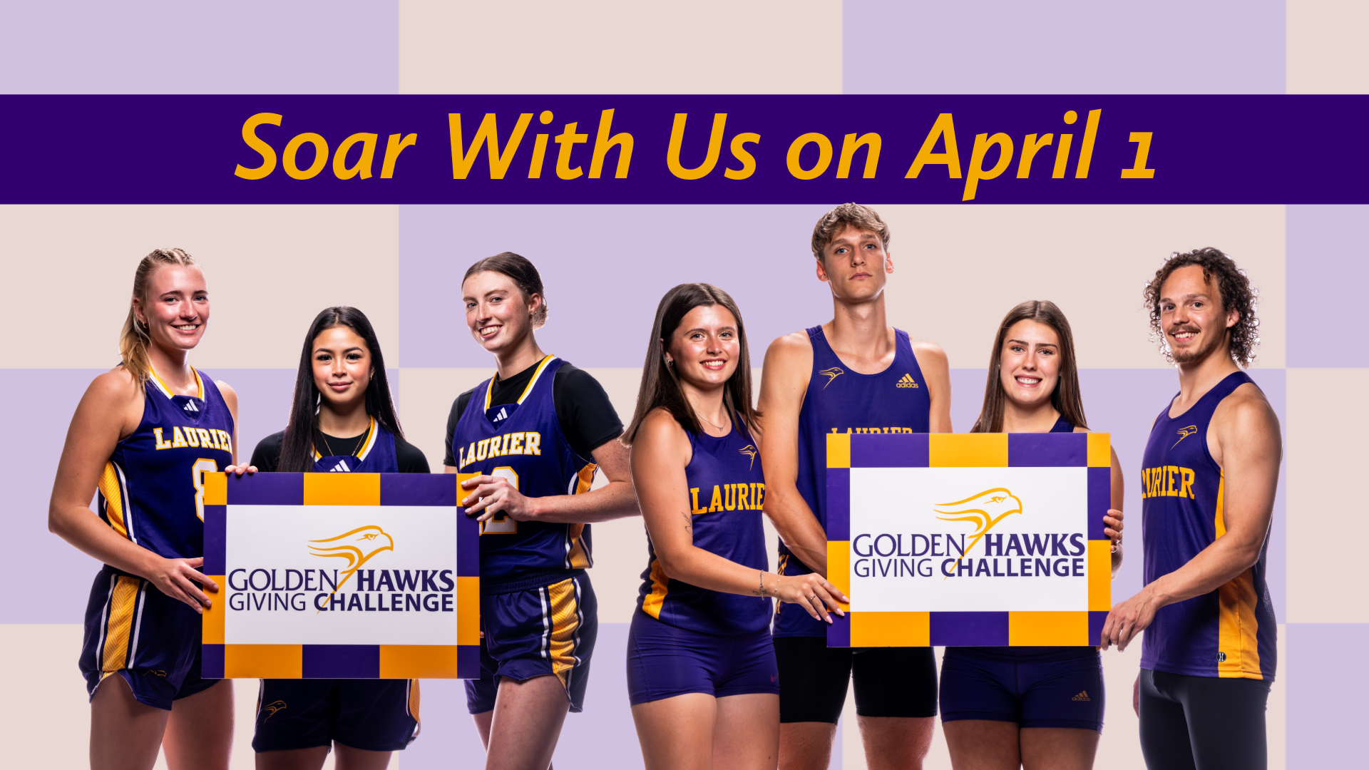 April 1, 2026 is the 3rd annual Golden Hawks giving challenge, raising money for Laurier varsity athletics.