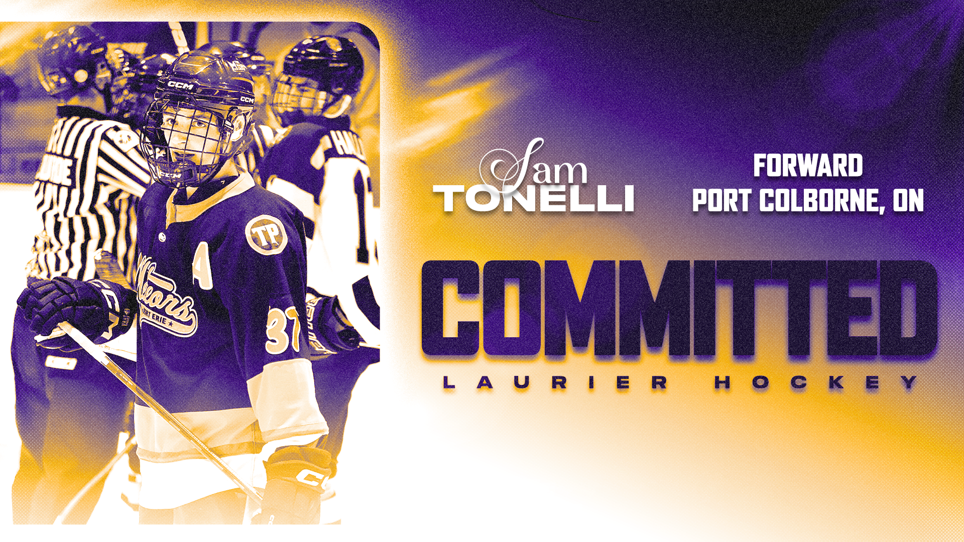 Sam Tonelli commits to Laurier men's hockey