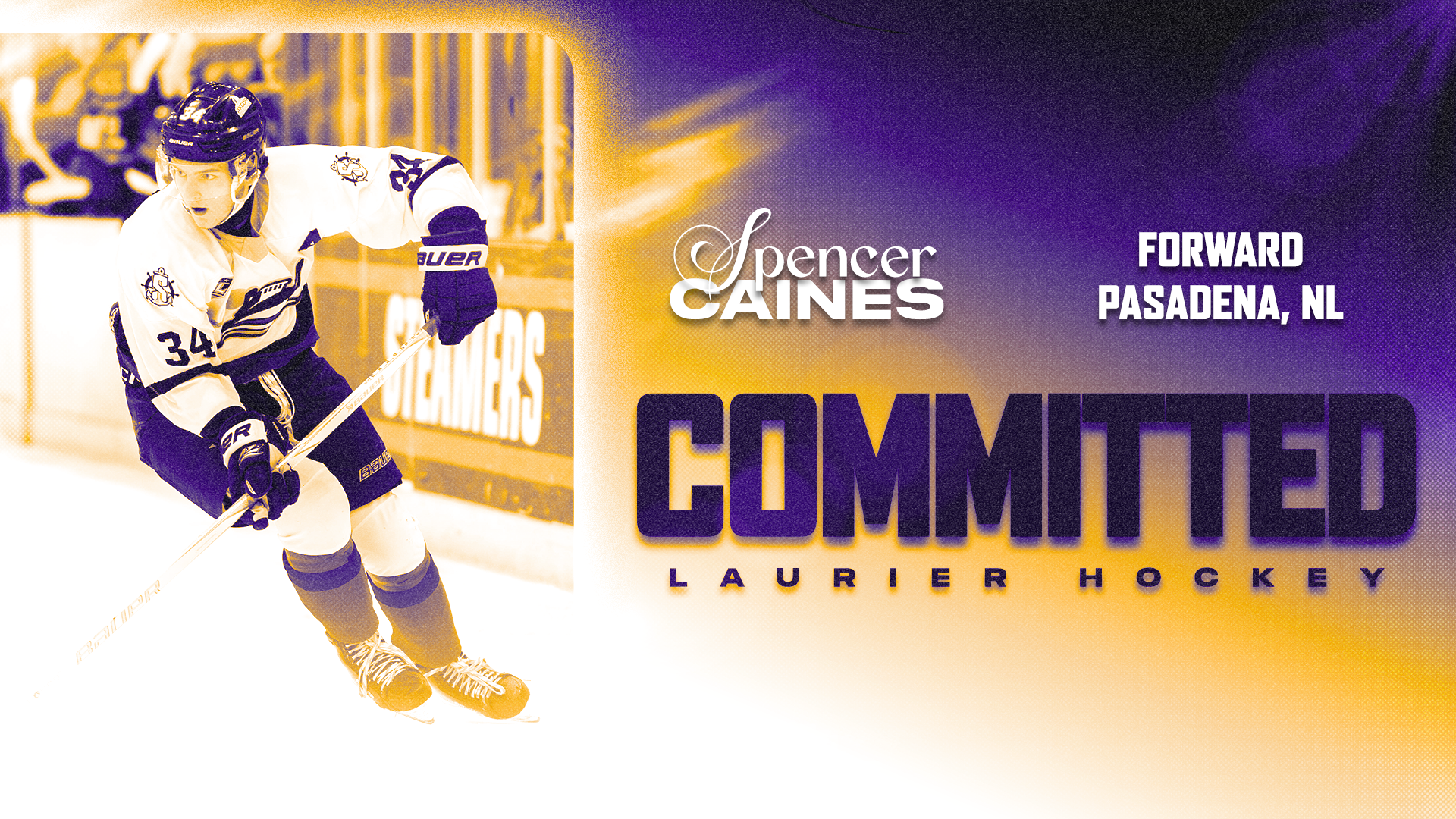 Spencer Caines men's hockey commit