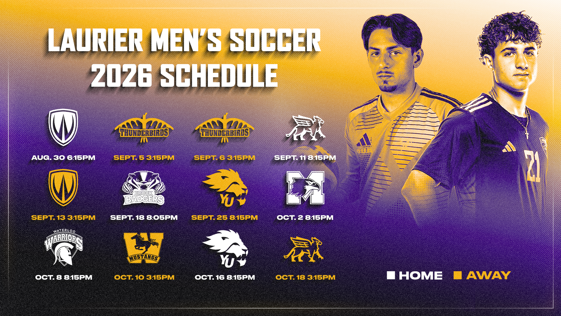 Men's soccer 2026 schedule