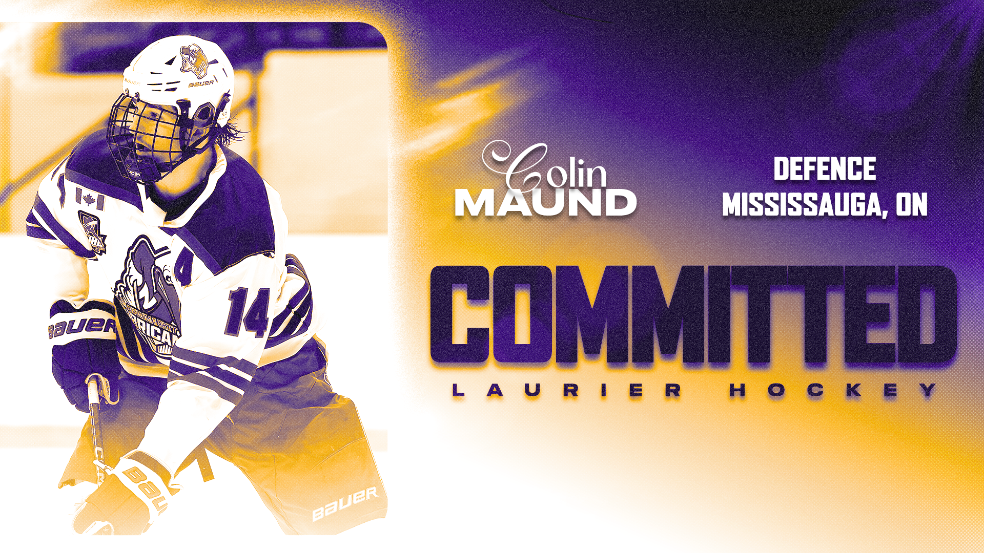 Colin Maund commits to Golden Hawks men's hockey