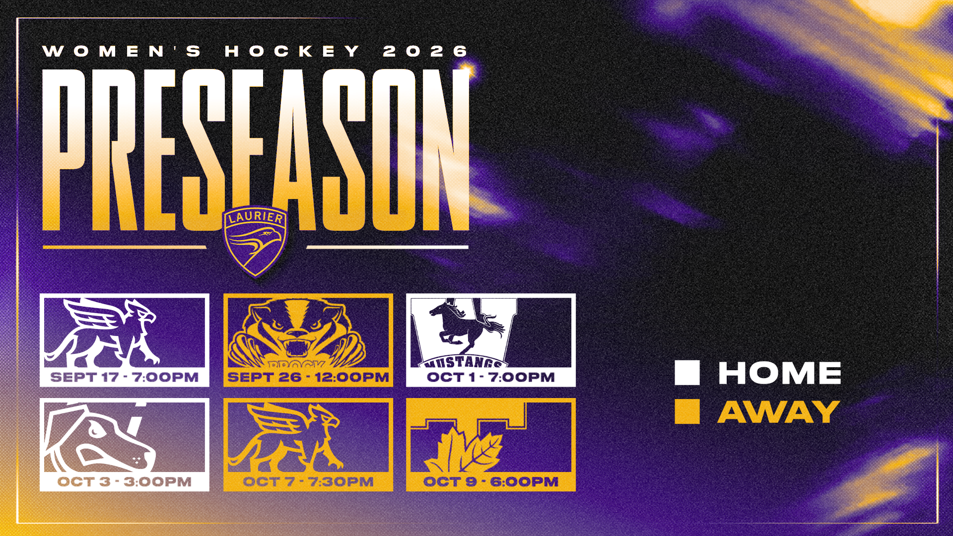 Laurier women's hockey 2026 preseason schedule