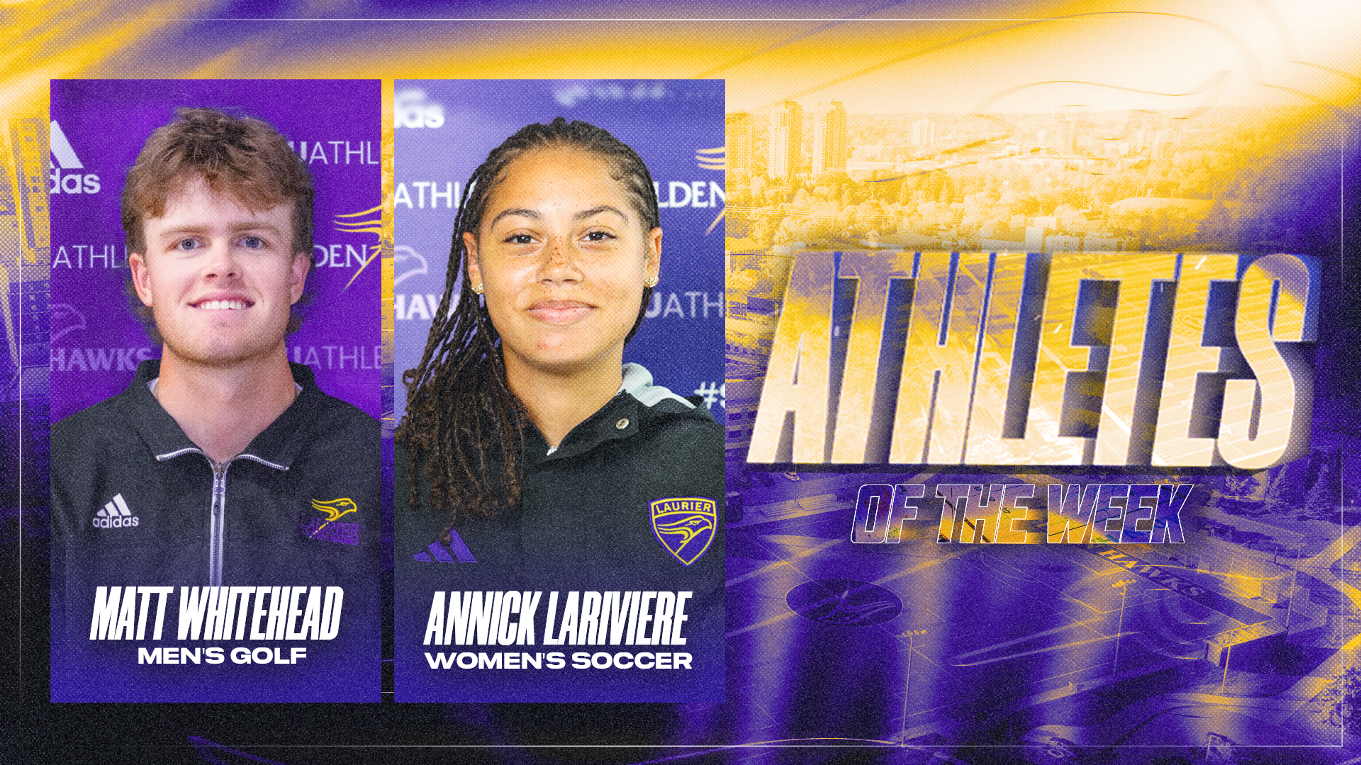 Matt Whitehead and Annick Lariviere named Laurier Athletes of the Week