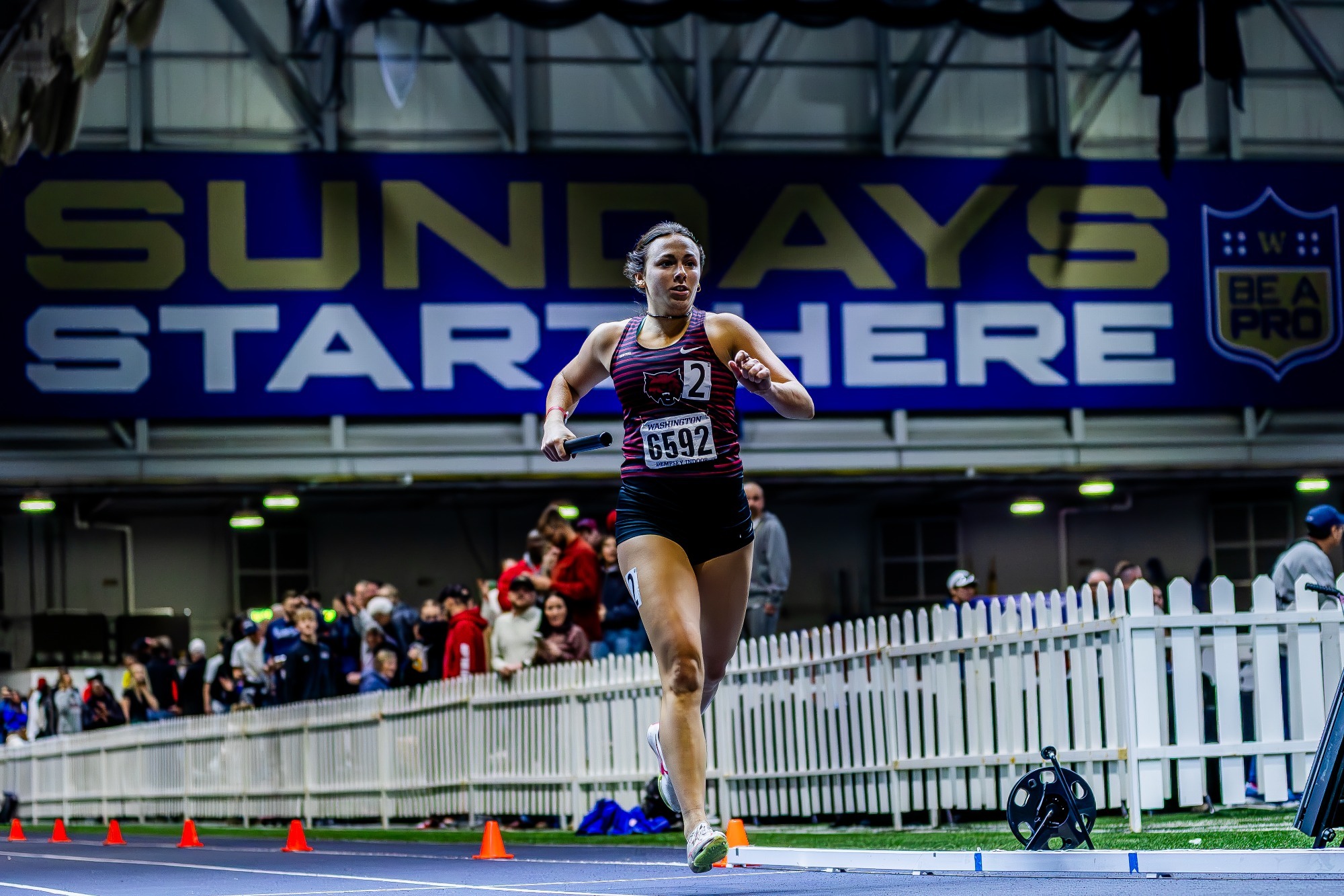 Women's Track & Field action shot at UW Preview 