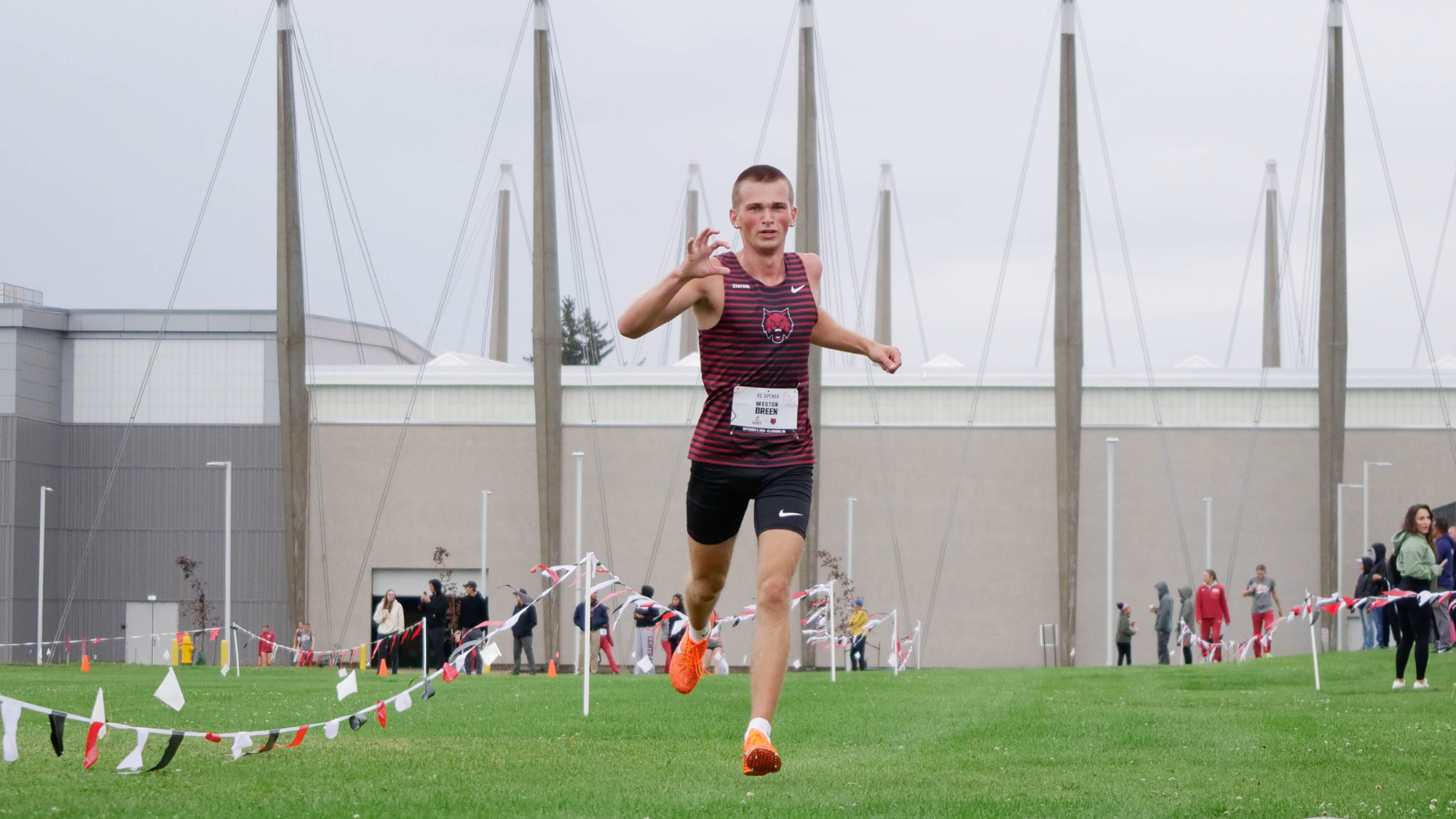 Weston Breen running at the 2026 Wildcat Cross Country Opener. 