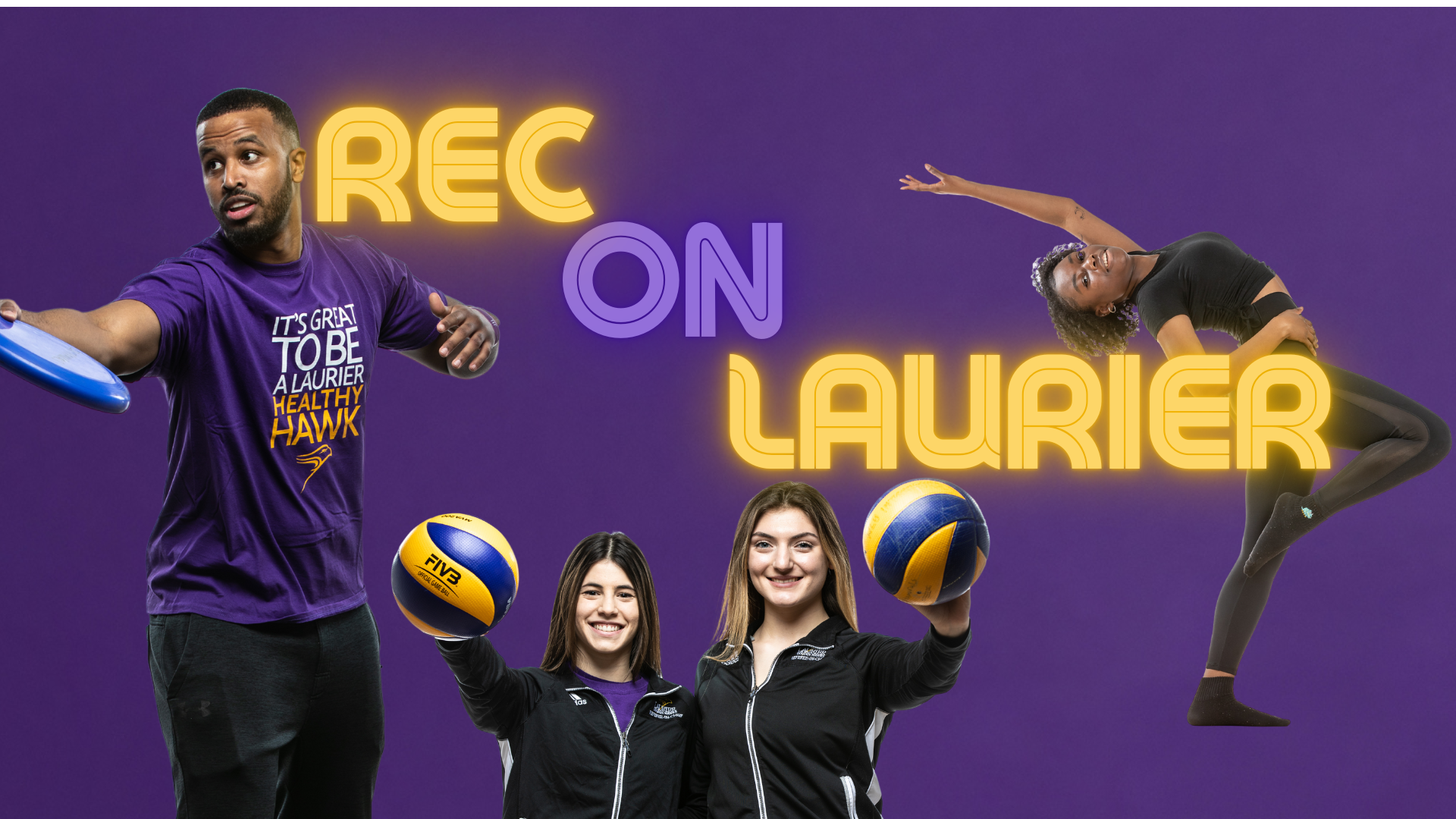 Purple background with the text 