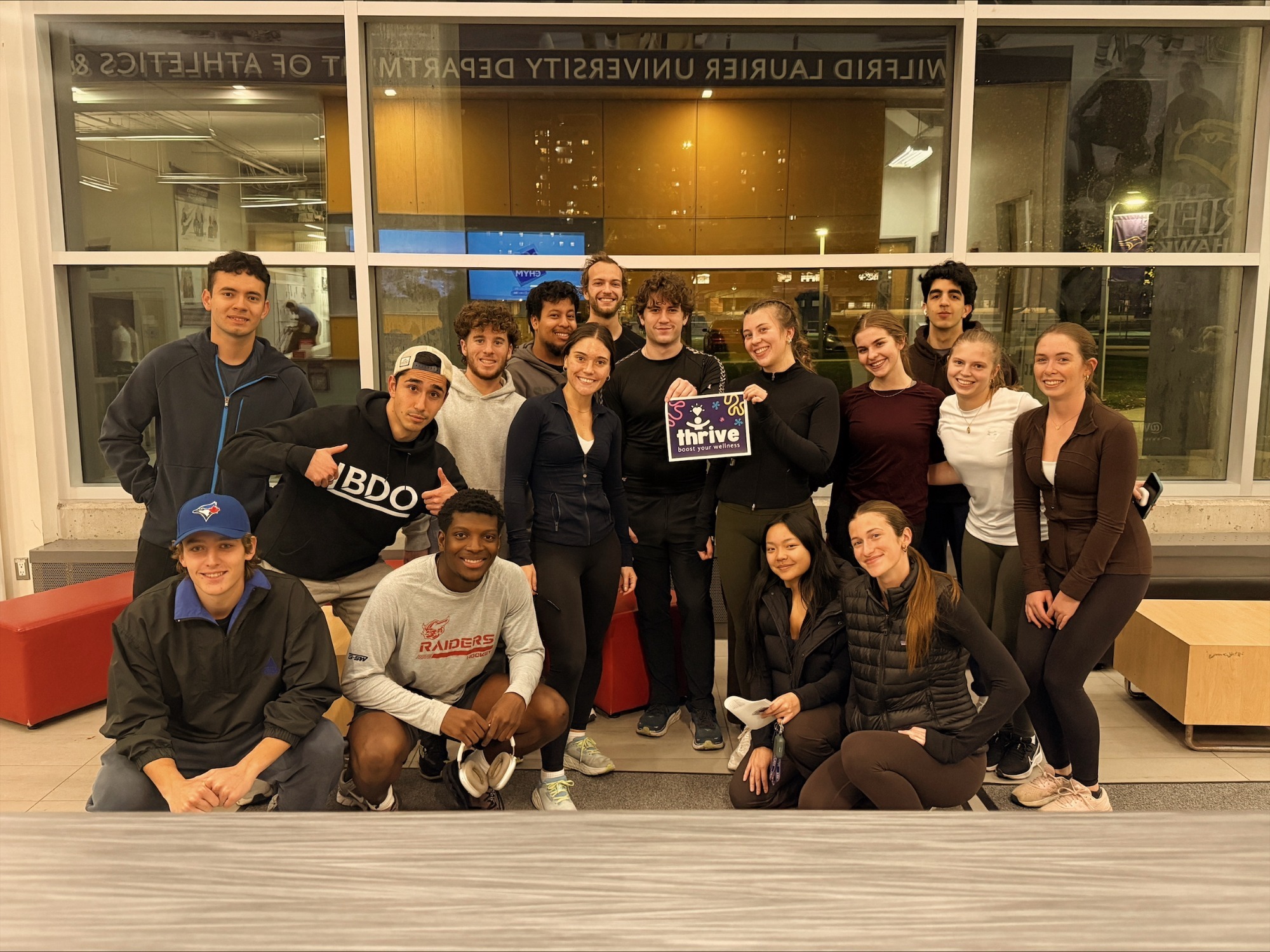 The Laurier Run Club poses together