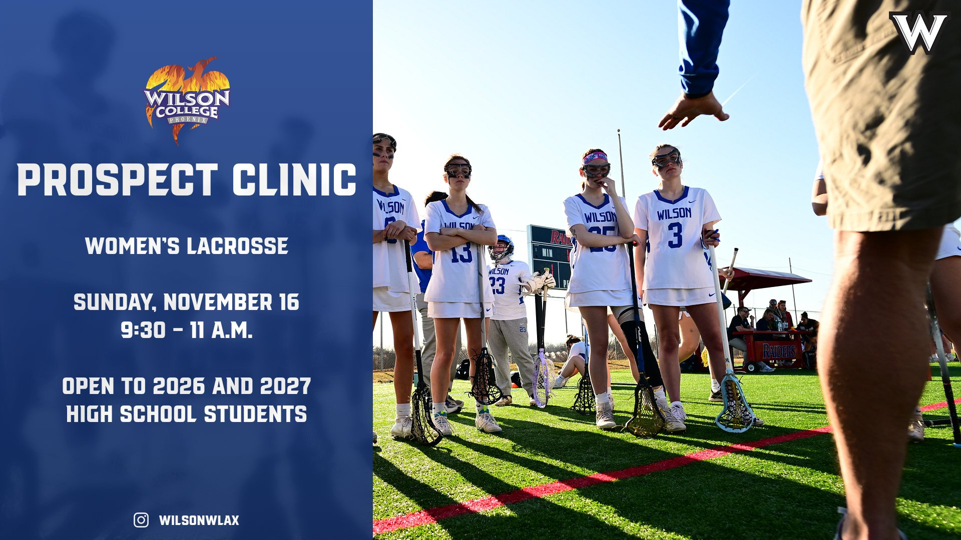 Women's Lacrosse Prospect Clinic Sunday, Nov. 16, 9:30 a.m.