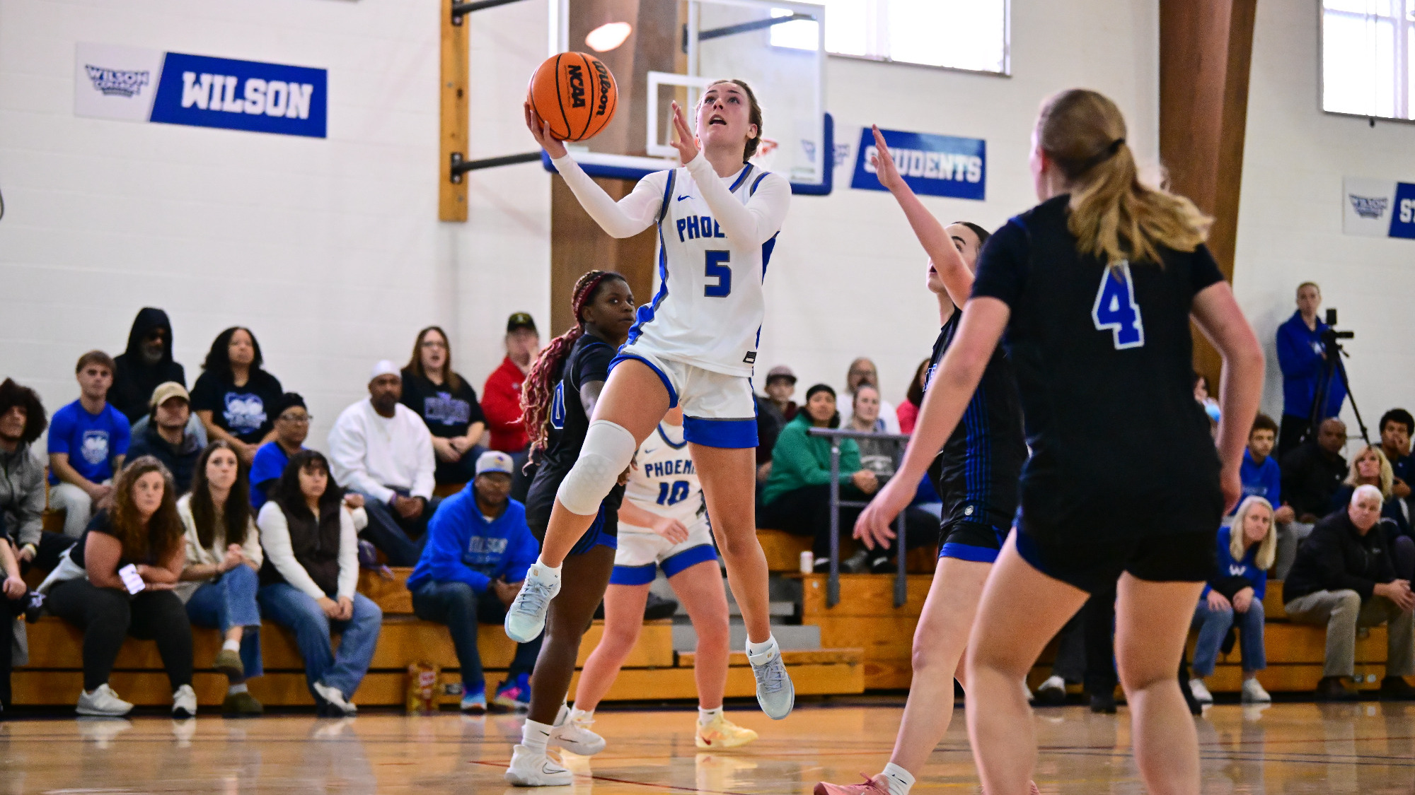 Leah Laubach shoots a layup