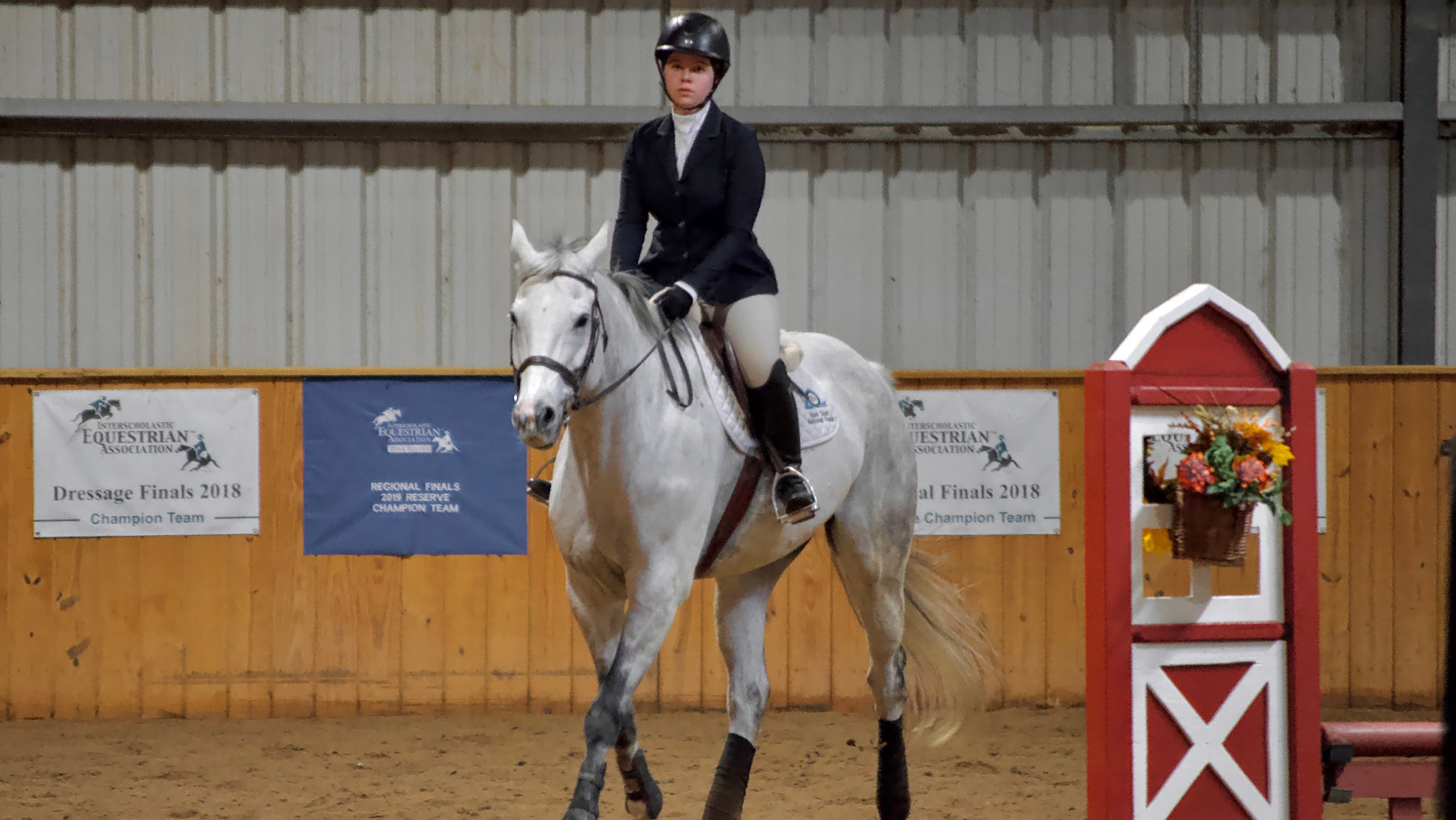 Danielle Garman rides a horse