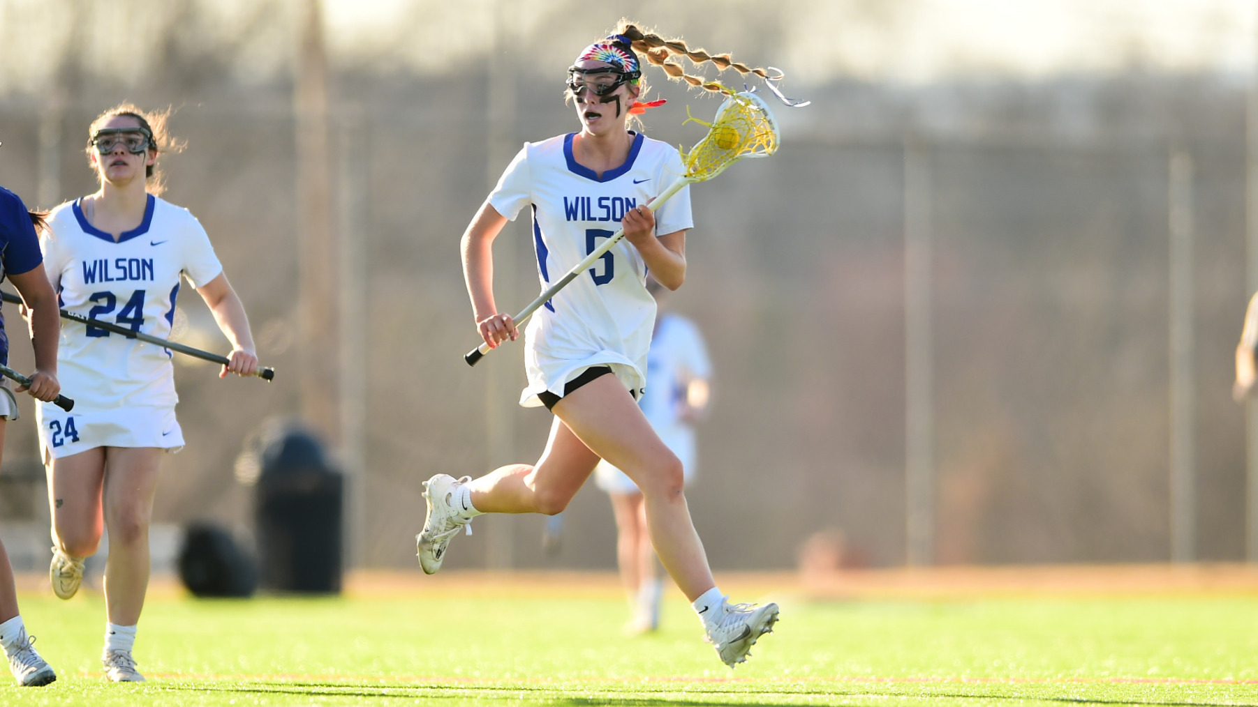 Sadie Fike Runs Throught the Formation looking for an open player