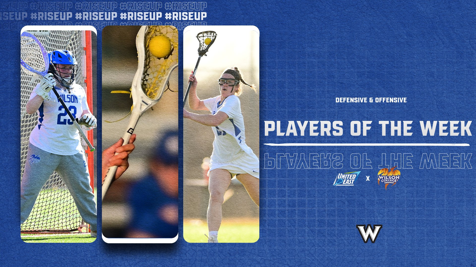 Defensive and Offensive Players of the Week with Kaelyn Goff pictured on the left and Sage Lague pictured on the right